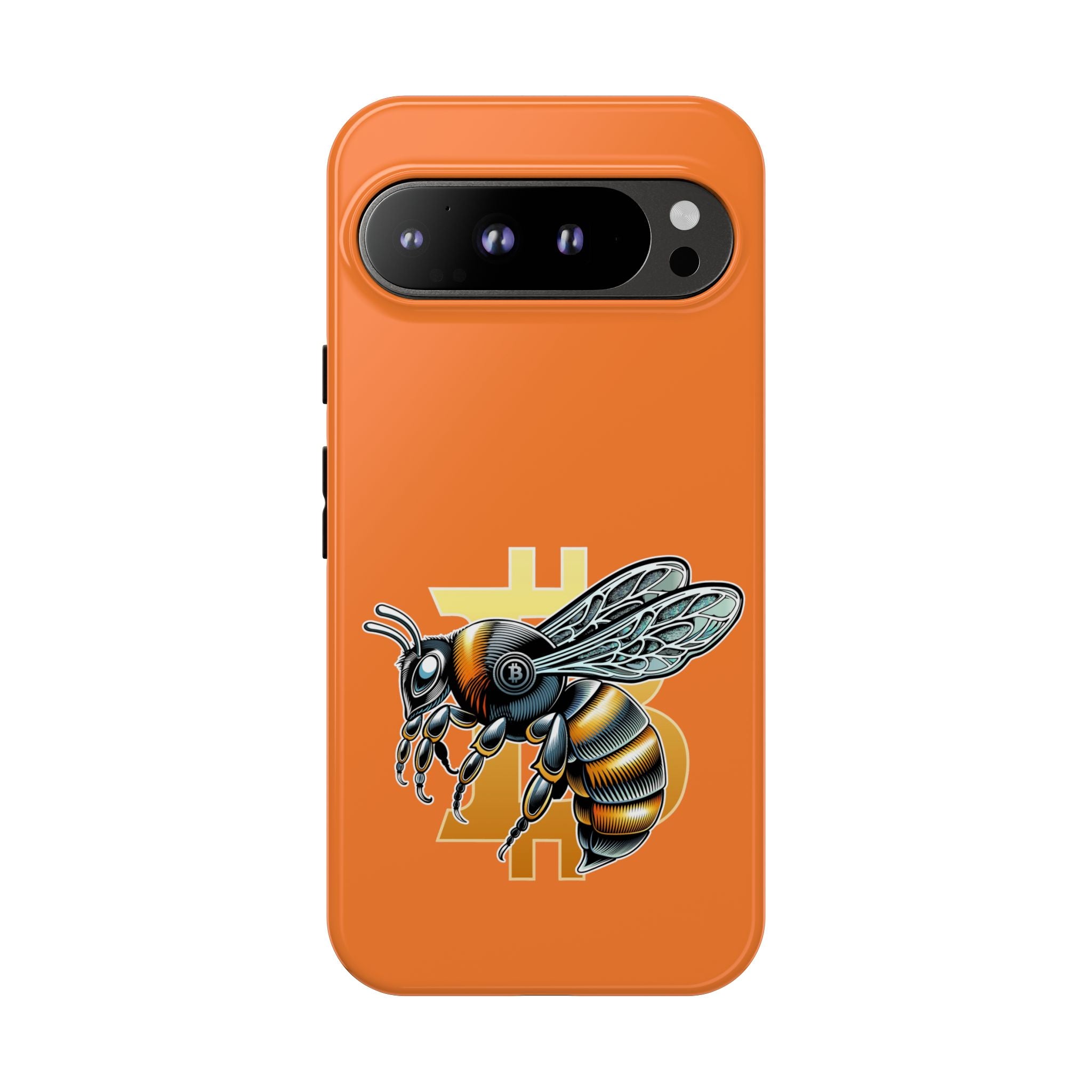 Bitcoin*Wasp Designer Phone Case - Bright Orange Protective Smartphone Cover | Crypto Gift