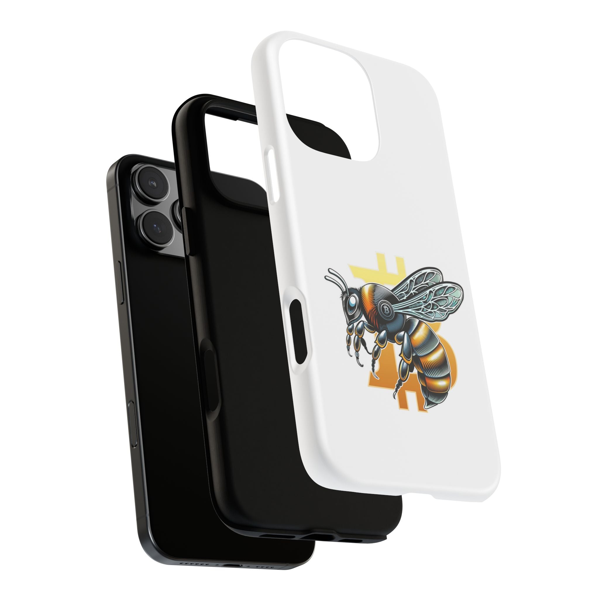 Bitcoin*Wasp Phone Case — Crypto Honeycomb Protective Tough Case | Crypto Gift