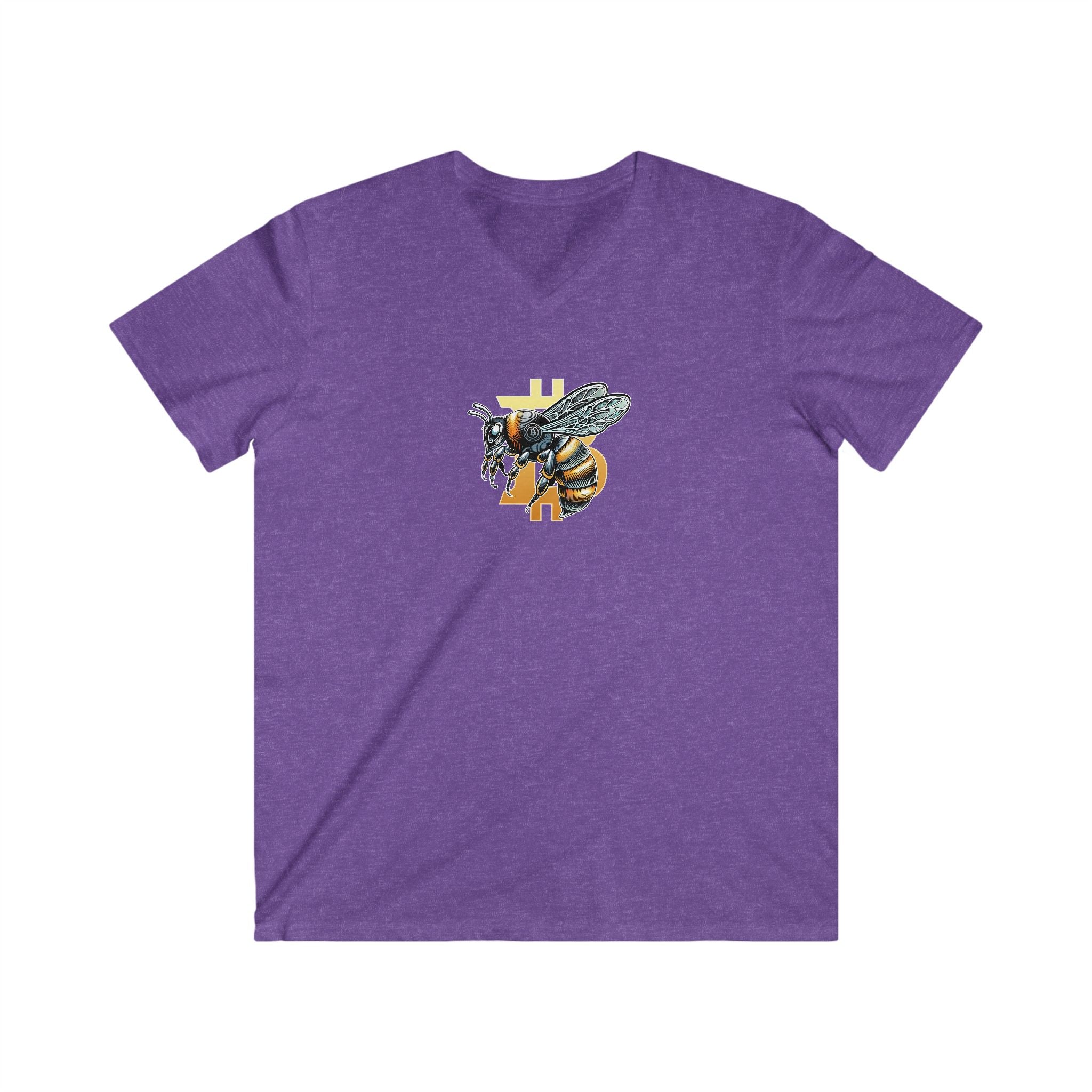 Bitcoin/CypherHornet  Bold Logo V-Neck Tee - Honeycomb Rustic Bee Shirt | Crypto Gift 114
