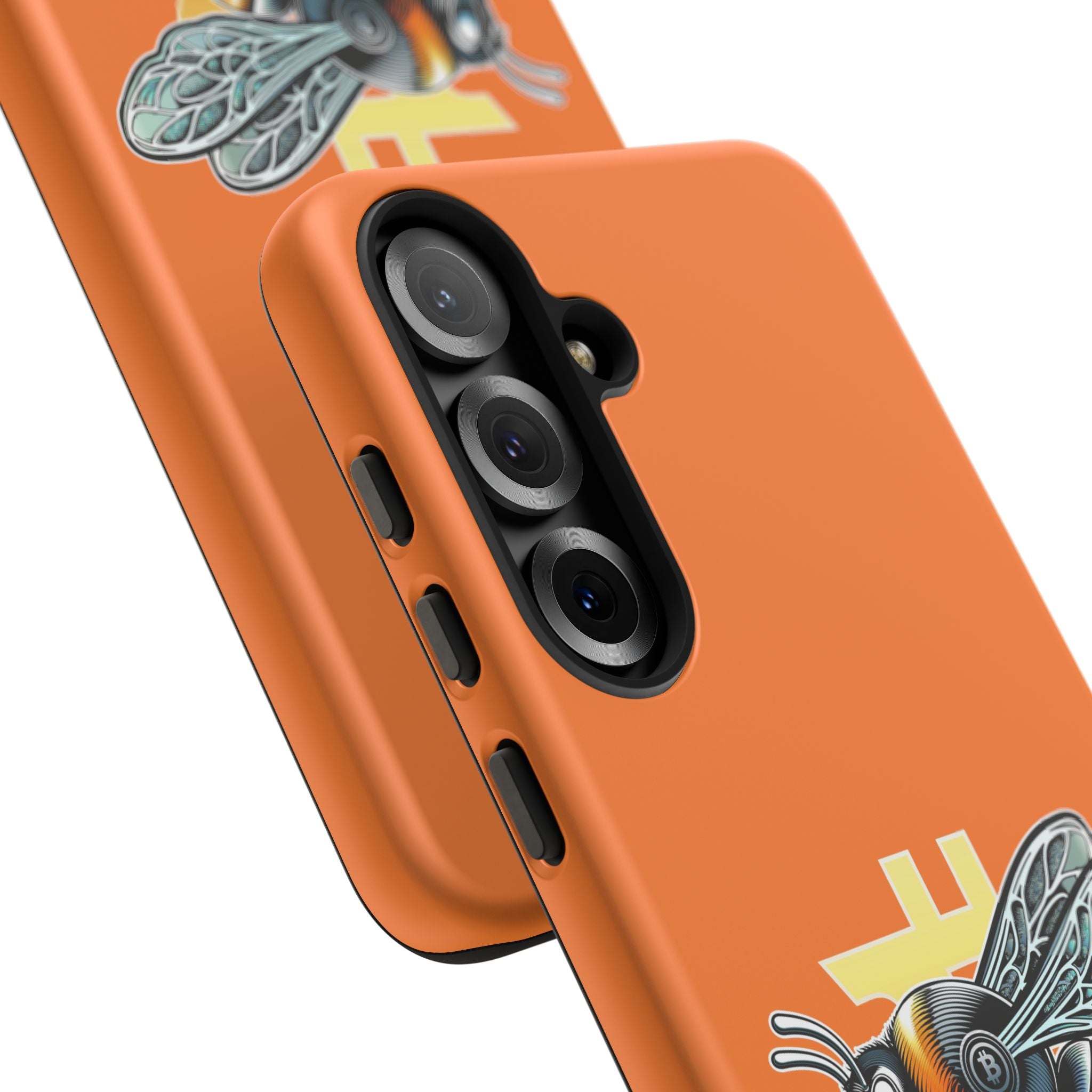 "CypherHornet-Bitcoin" Designer Phone Case - Bright Orange Protective Smartphone Cover | Crypto Gift