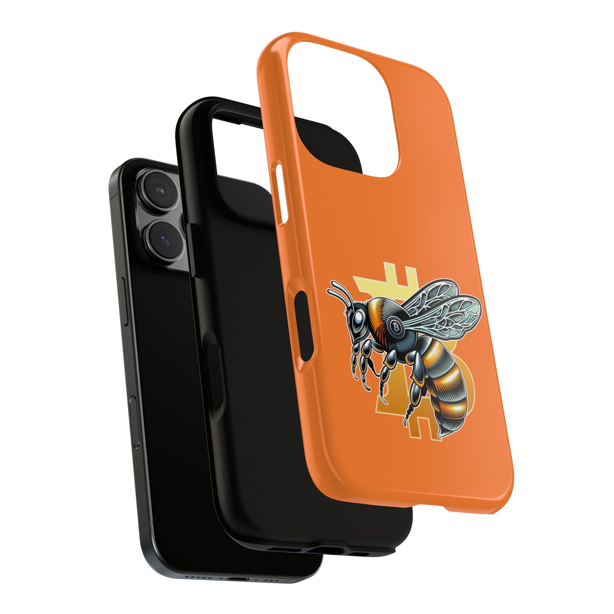 "CypherHornet-Bitcoin" Designer Phone Case - Bright Orange Protective Smartphone Cover | Crypto Gift