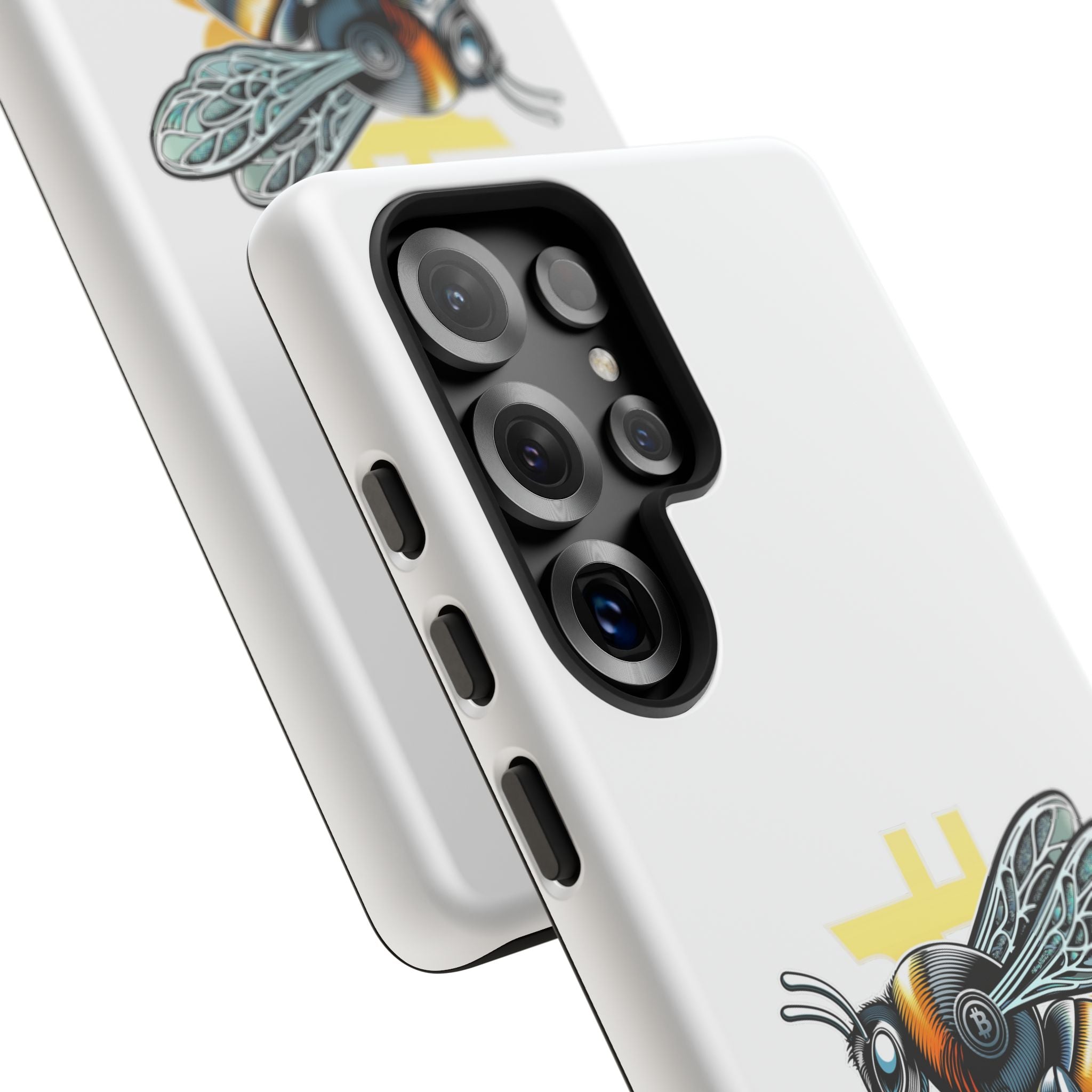 Bitcoin*Wasp Phone Case — Crypto Honeycomb Protective Tough Case | Crypto Gift