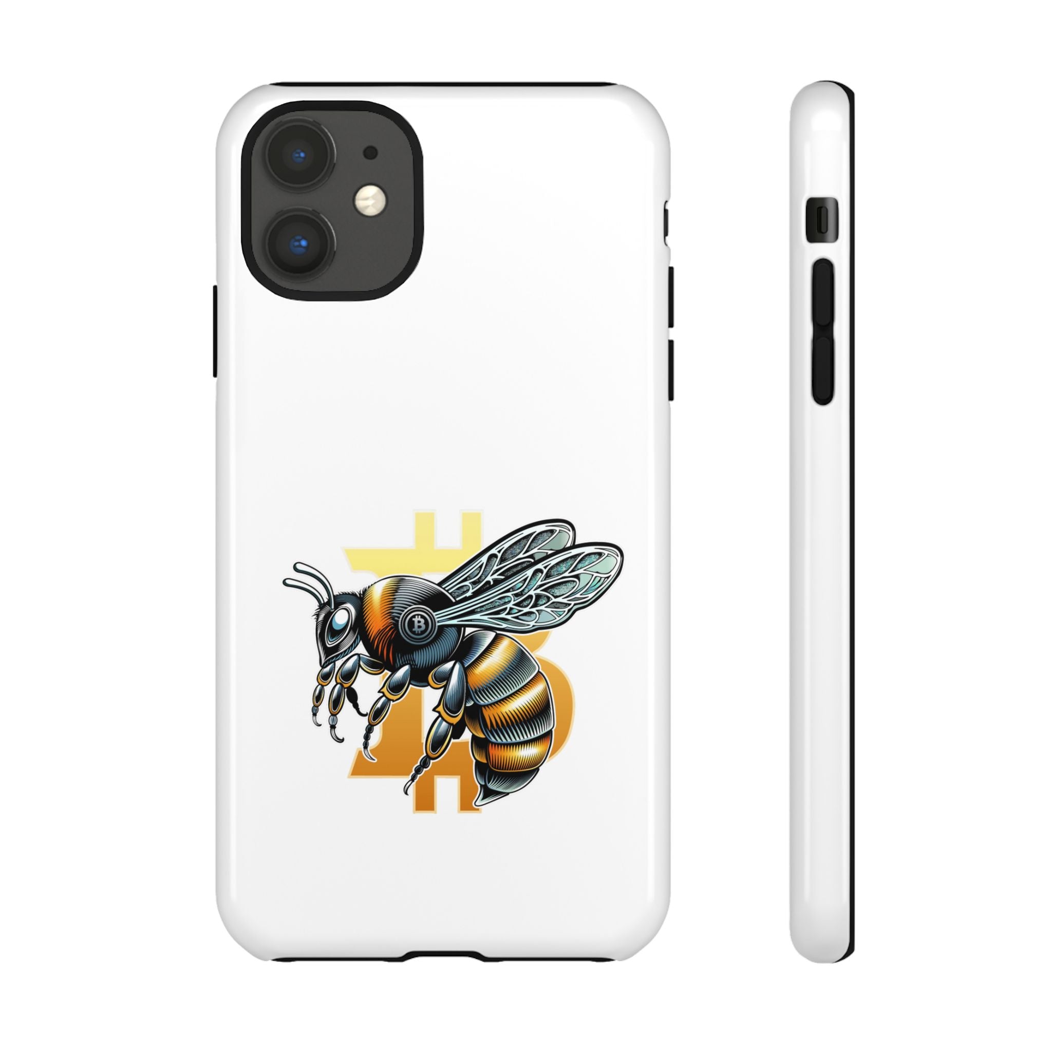 Bitcoin*Wasp Phone Case — Crypto Honeycomb Protective Tough Case | Crypto Gift