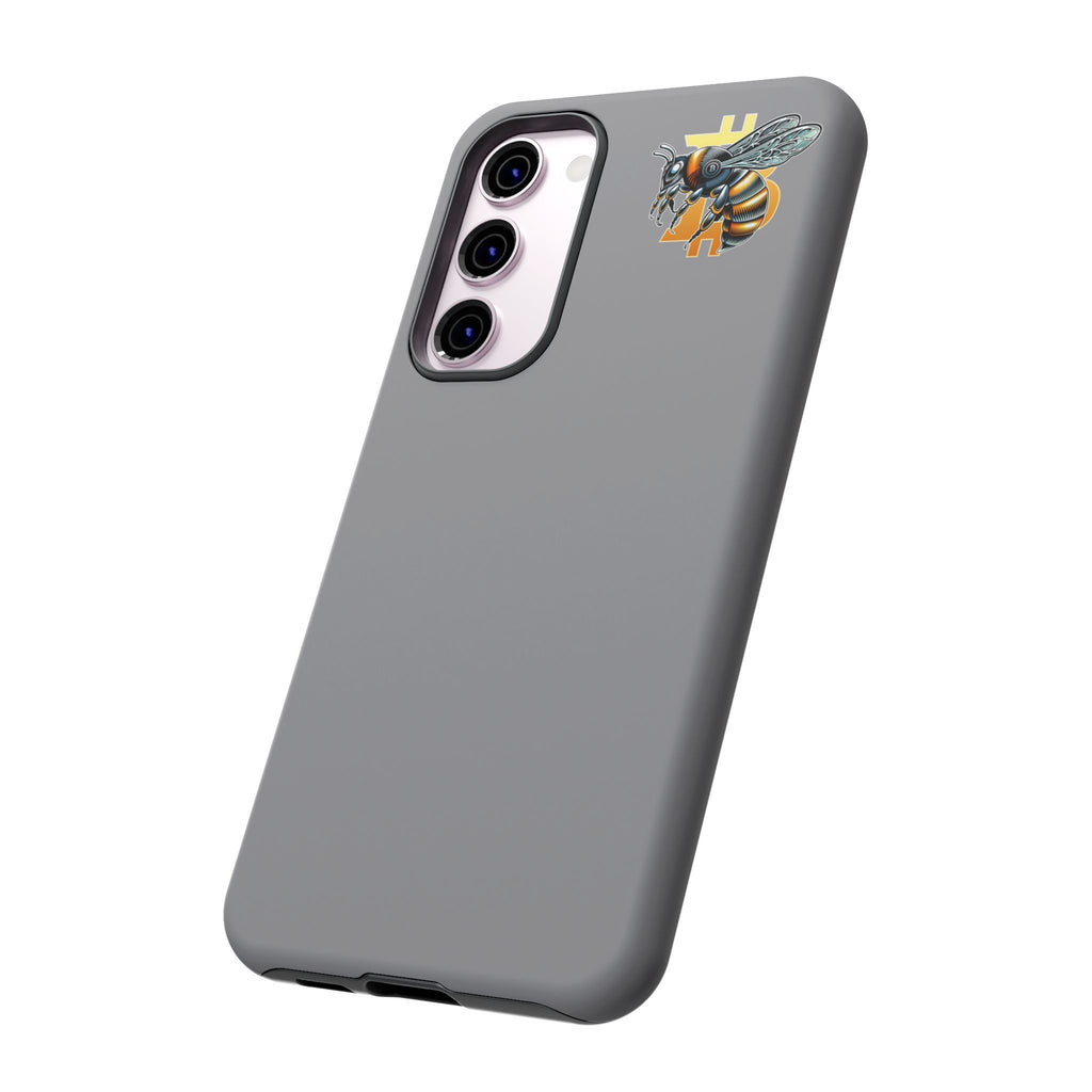 Bitcoin*Wasp Tough Phone Case — Protective Hard Shell Case with Honeycomb Accent | Crypto Gift