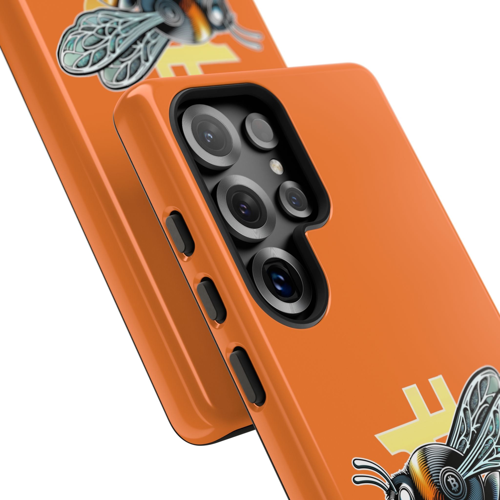 "CypherHornet-Bitcoin" Designer Phone Case - Bright Orange Protective Smartphone Cover | Crypto Gift
