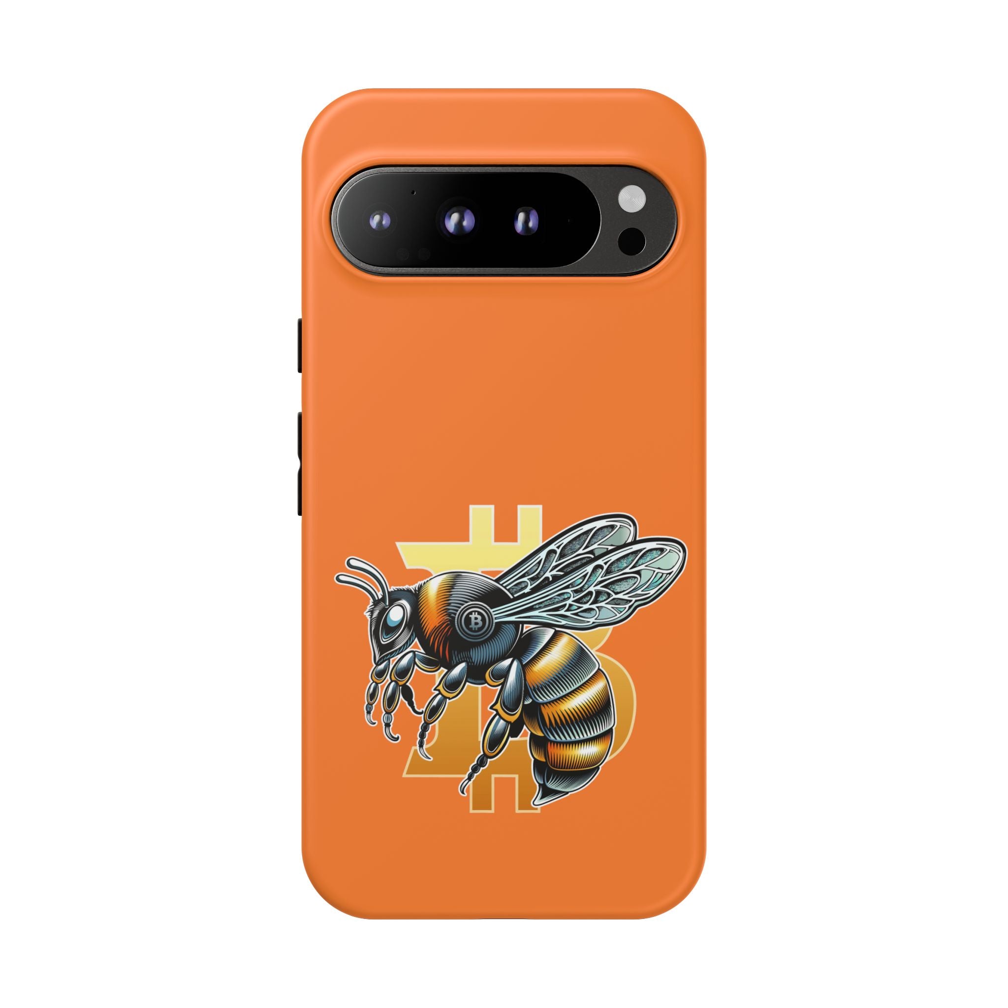Bitcoin*Wasp Designer Phone Case - Bright Orange Protective Smartphone Cover | Crypto Gift