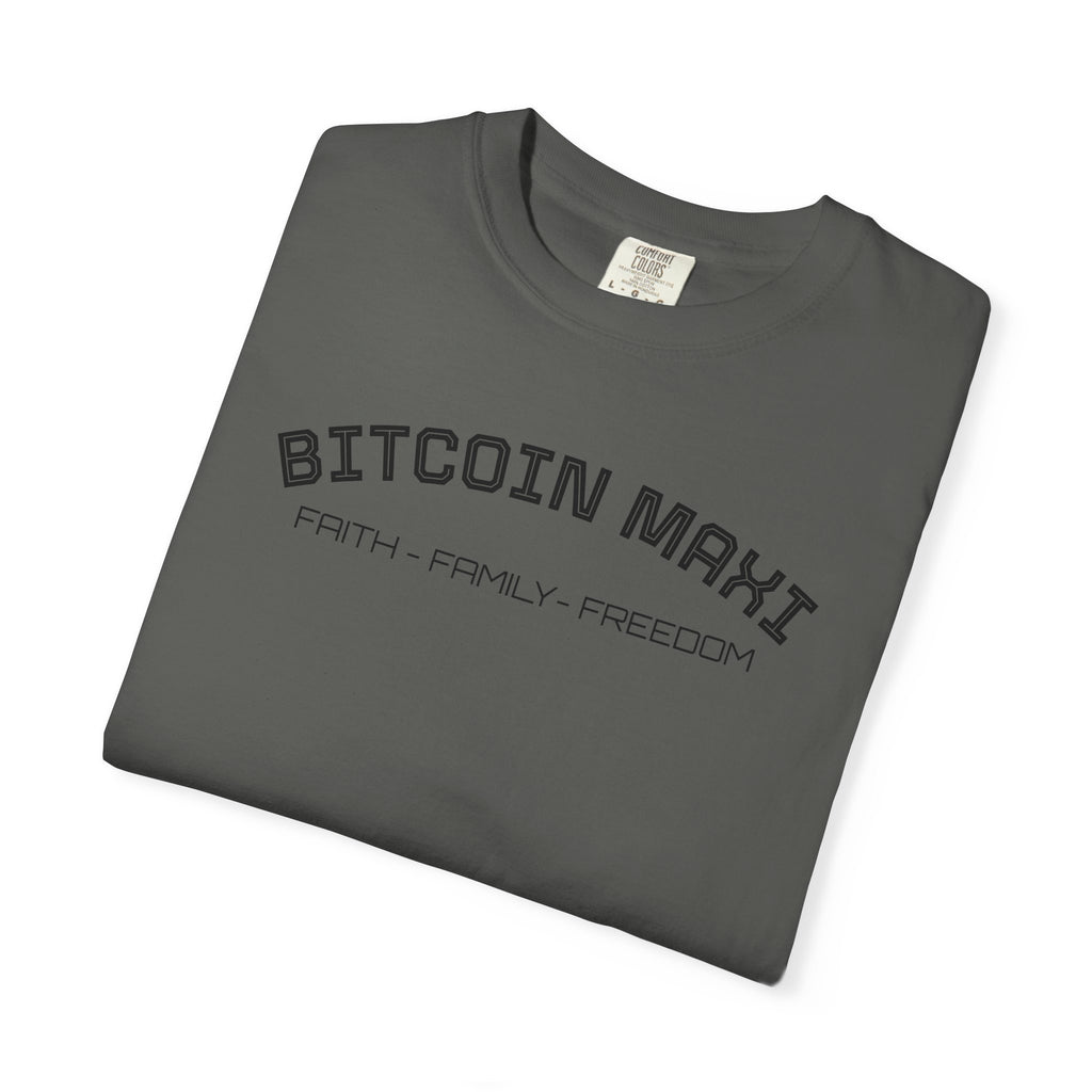 "BITCOIN MAXI  FAITH - FAMILY - FREDOM" Bitcoin Top Quality Custom Comfort T-Shirt | Crypto Gift