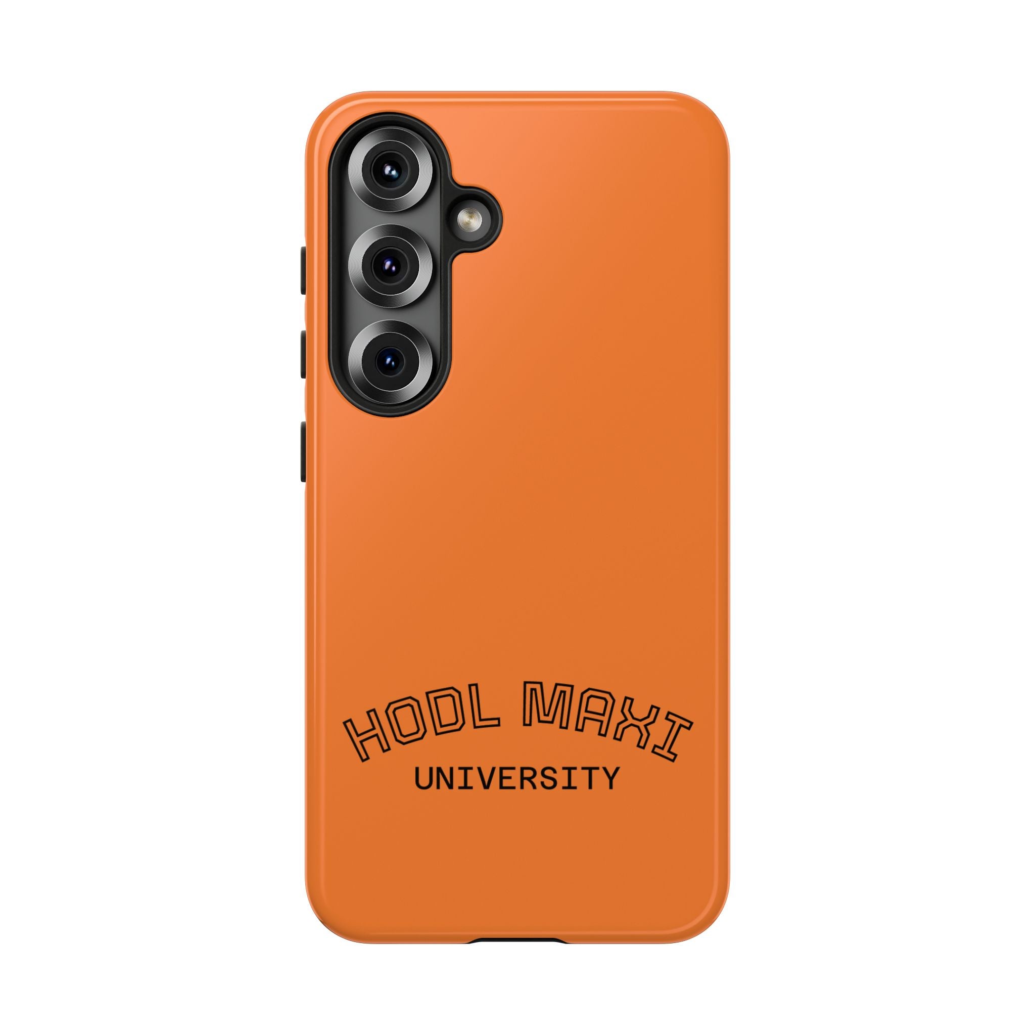 HODL MAXI University Phone Case — Orange Protective Crypto Design