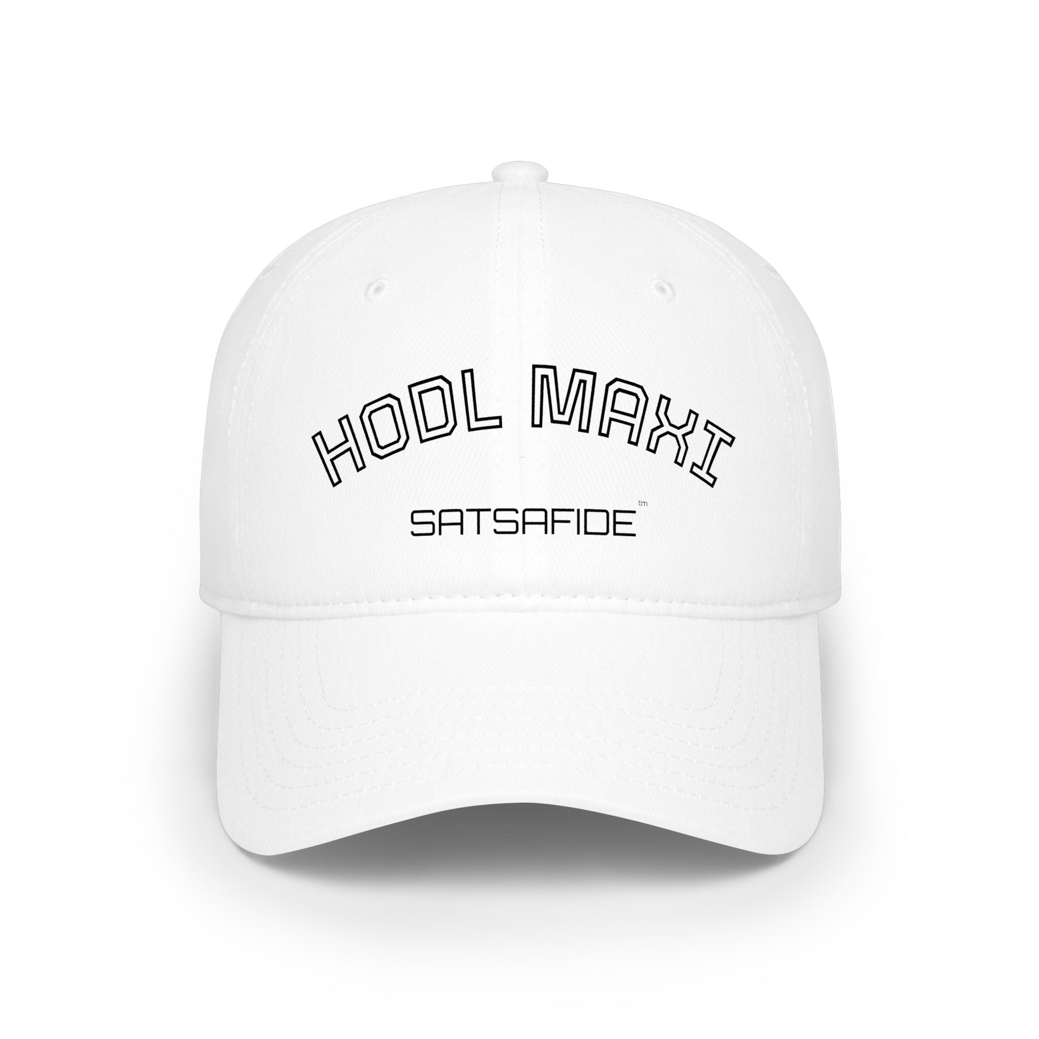 "HODL MAXI SATSAFIED" — Low Profile Easy Wear Baseball Hat | Crypto Gift