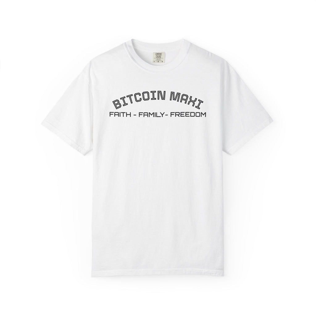 "BITCOIN MAXI  Faith family Freedom" Top Quality Custom Comfort T-Shirt | Crypto Gift 58