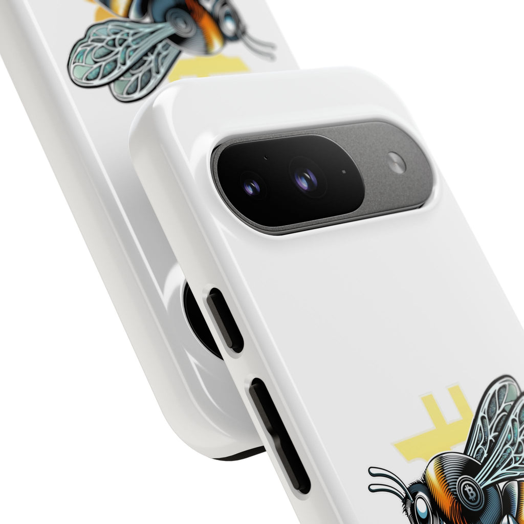 Bitcoin*Wasp Phone Case — Crypto Honeycomb Protective Tough Case | Crypto Gift