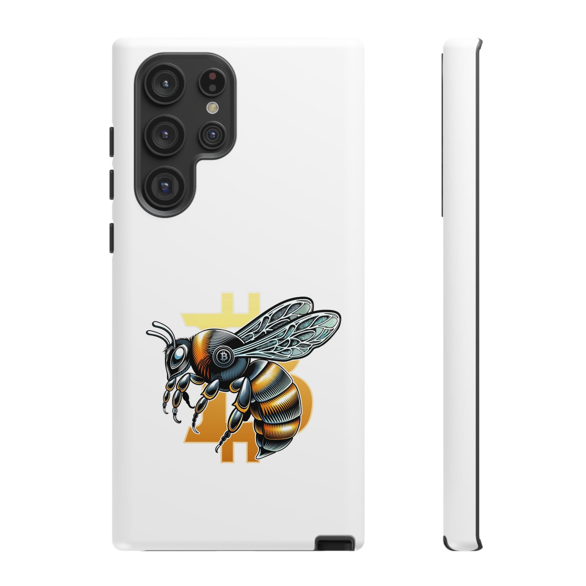 Bitcoin*Wasp Phone Case — Crypto Honeycomb Protective Tough Case | Crypto Gift