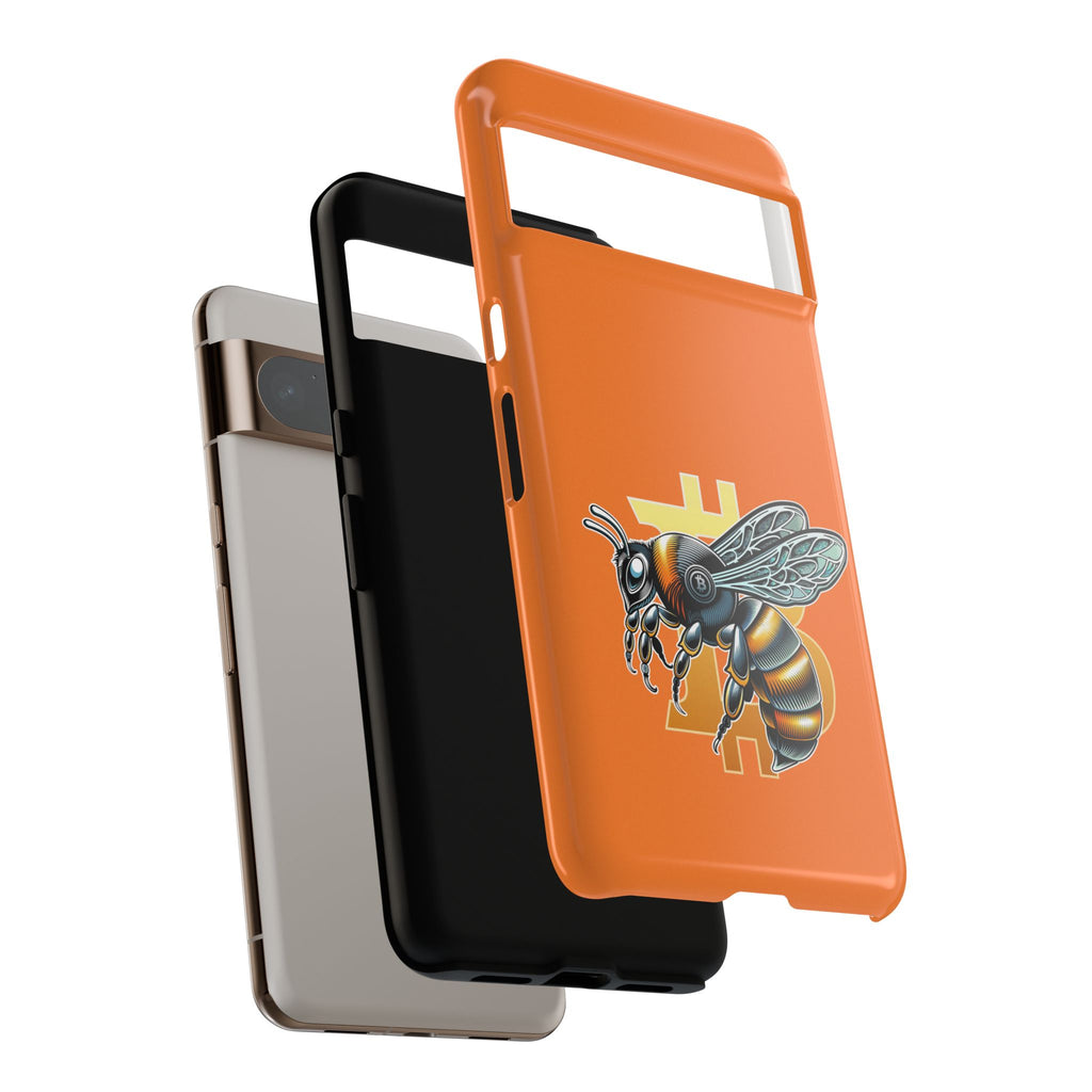 "CypherHornet-Bitcoin" Designer Phone Case - Bright Orange Protective Smartphone Cover | Crypto Gift