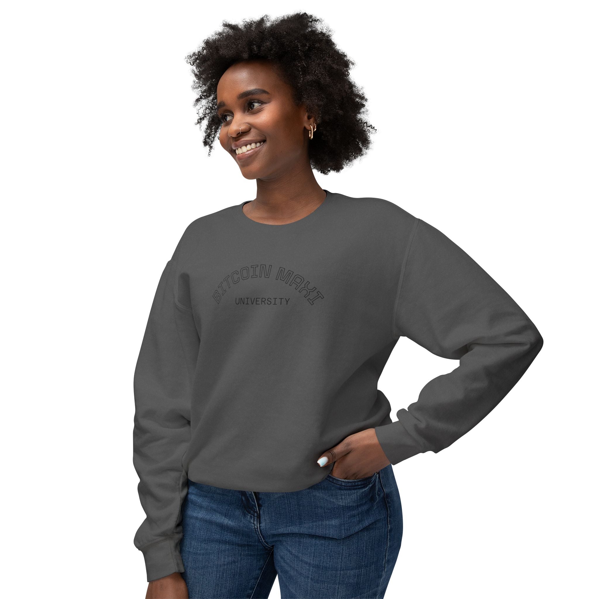 "BITCOIN MAXI" University" Crewneck Sweatshirt