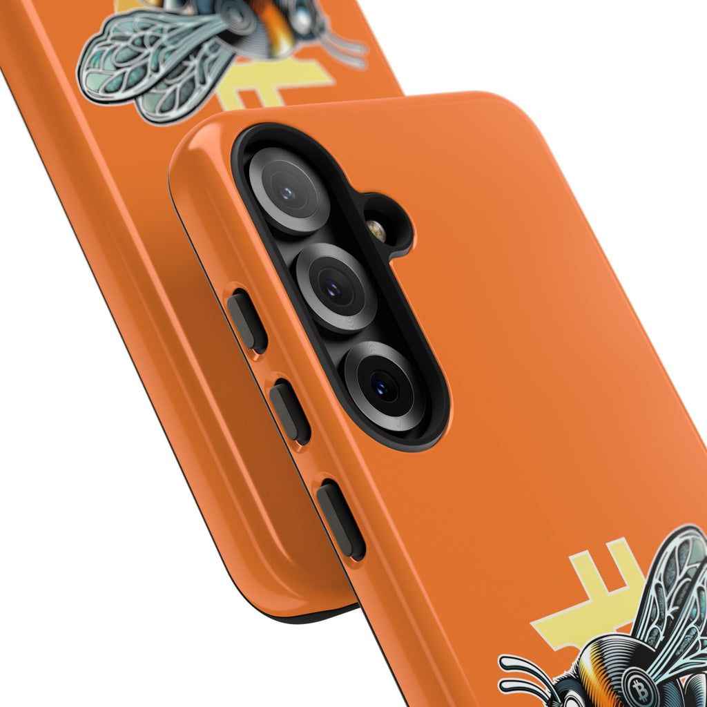 "CypherHornet-Bitcoin" Designer Phone Case - Bright Orange Protective Smartphone Cover | Crypto Gift