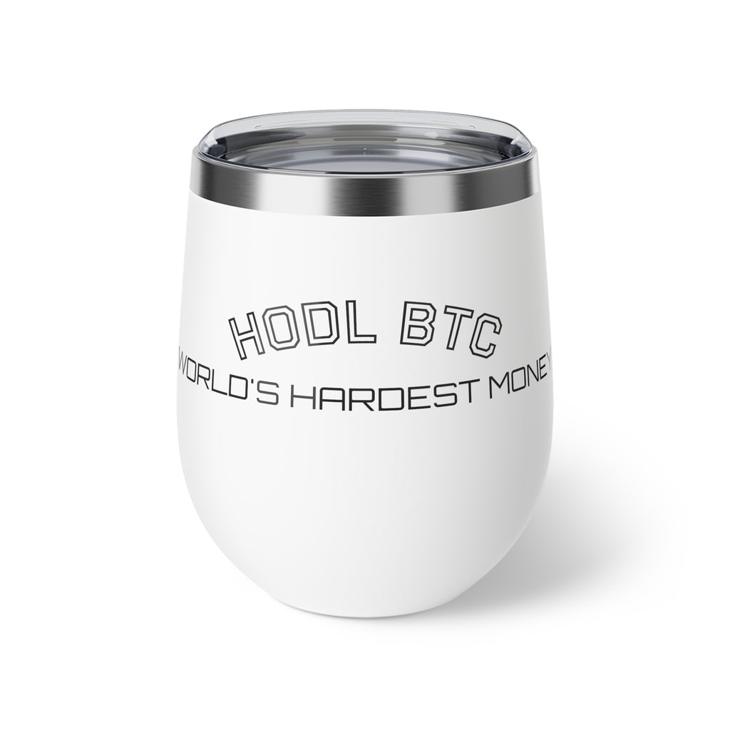 "HODL BTC * WORLDS HARDEST MONEY" | BITCOIN 12oz Vacuum Insulated Copper Cup | Crypto gift 226