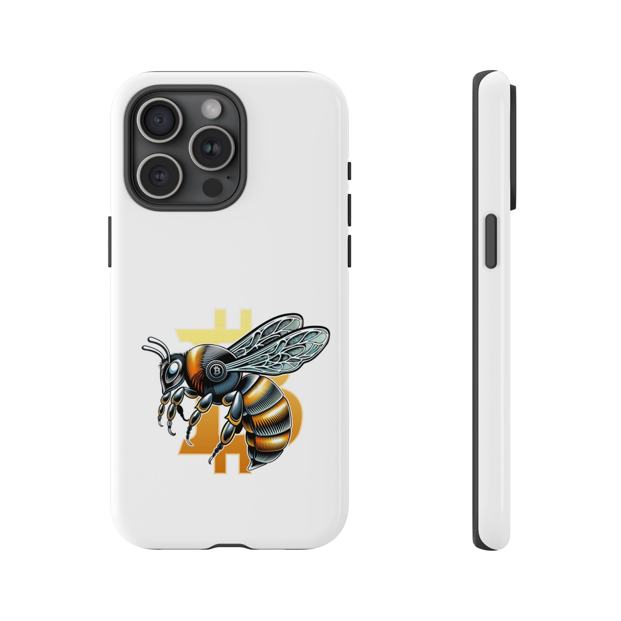 Bitcoin*Wasp Phone Case — Crypto Honeycomb Protective Tough Case | Crypto Gift