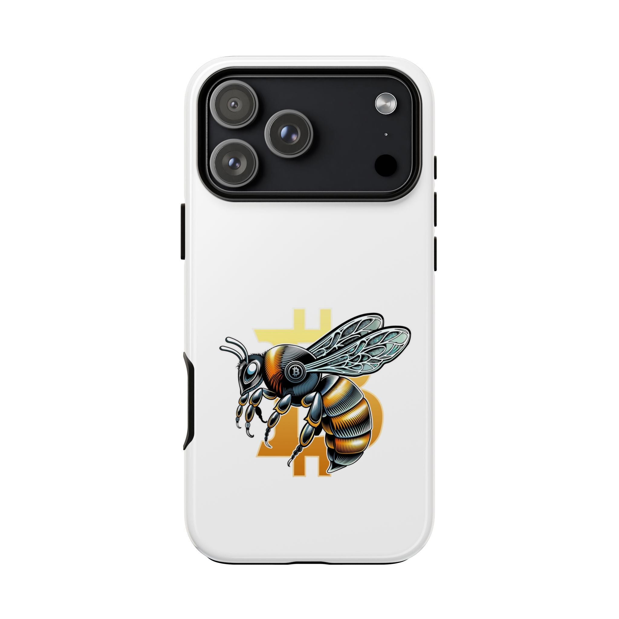 Bitcoin*Wasp Phone Case — Crypto Honeycomb Protective Tough Case | Crypto Gift
