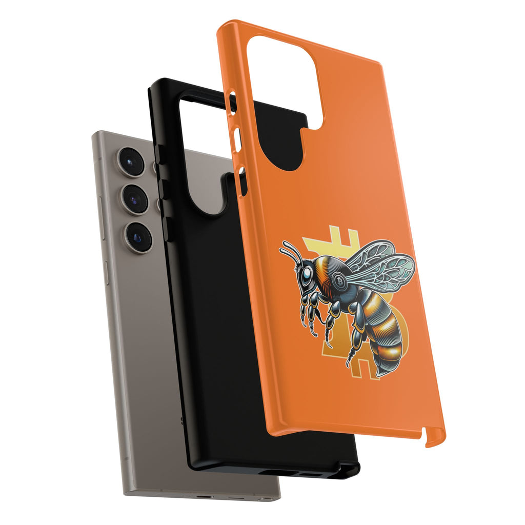 "CypherHornet-Bitcoin" Designer Phone Case - Bright Orange Protective Smartphone Cover | Crypto Gift