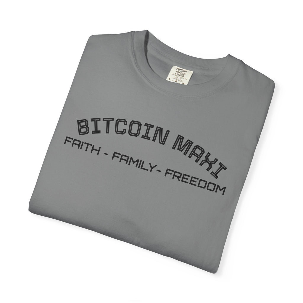 "BITCOIN MAXI  Faith family Freedom" Top Quality Custom Comfort T-Shirt | Crypto Gift 58