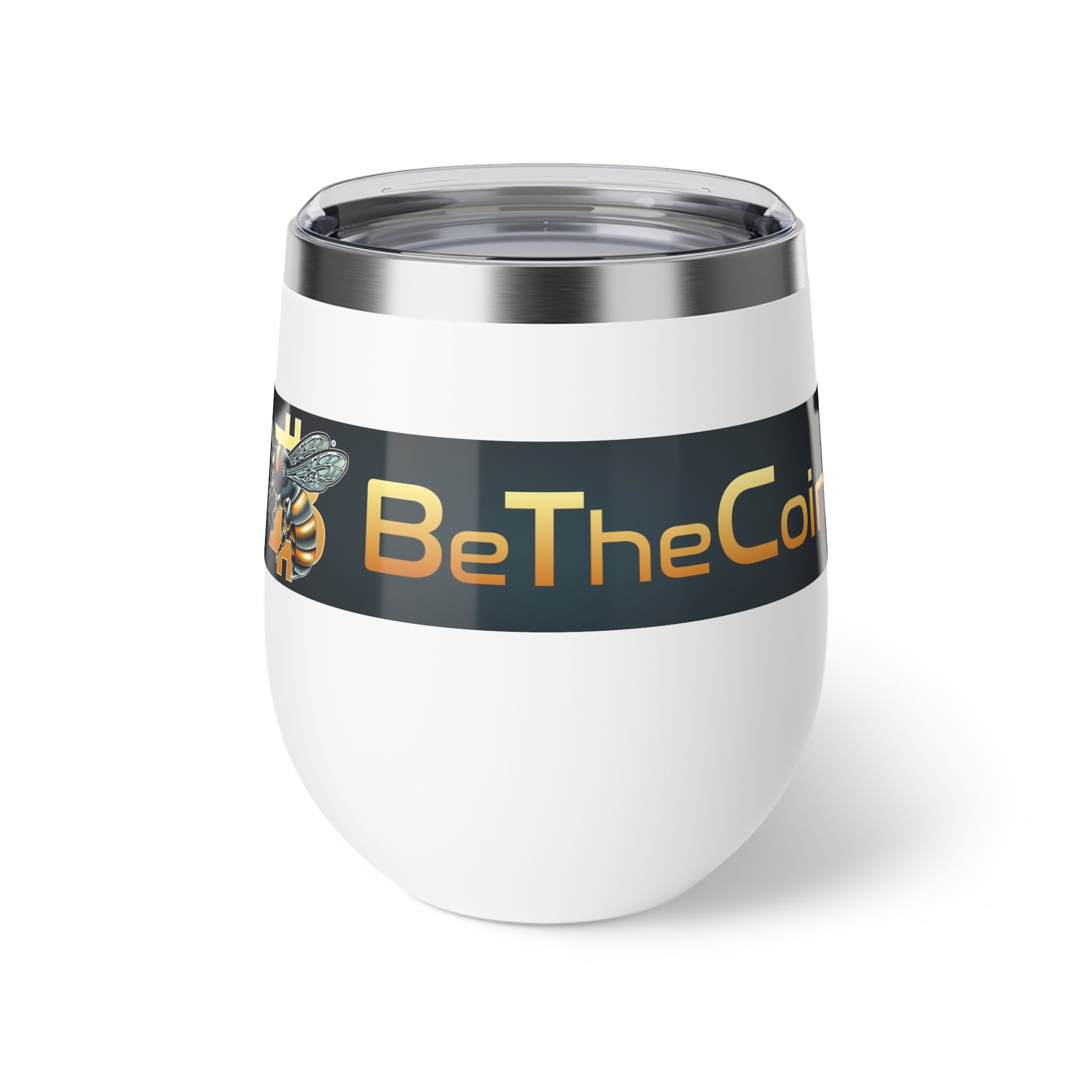 "CypherHornet-BeTheCoin"  Bitcoin 12oz Insulated Copper Tumbler | Crypto Gift