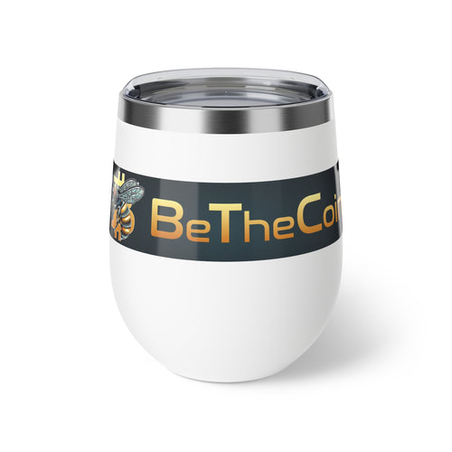 "CypherHornet-BeTheCoin"  Bitcoin 12oz Insulated Copper Tumbler | Crypto Gift