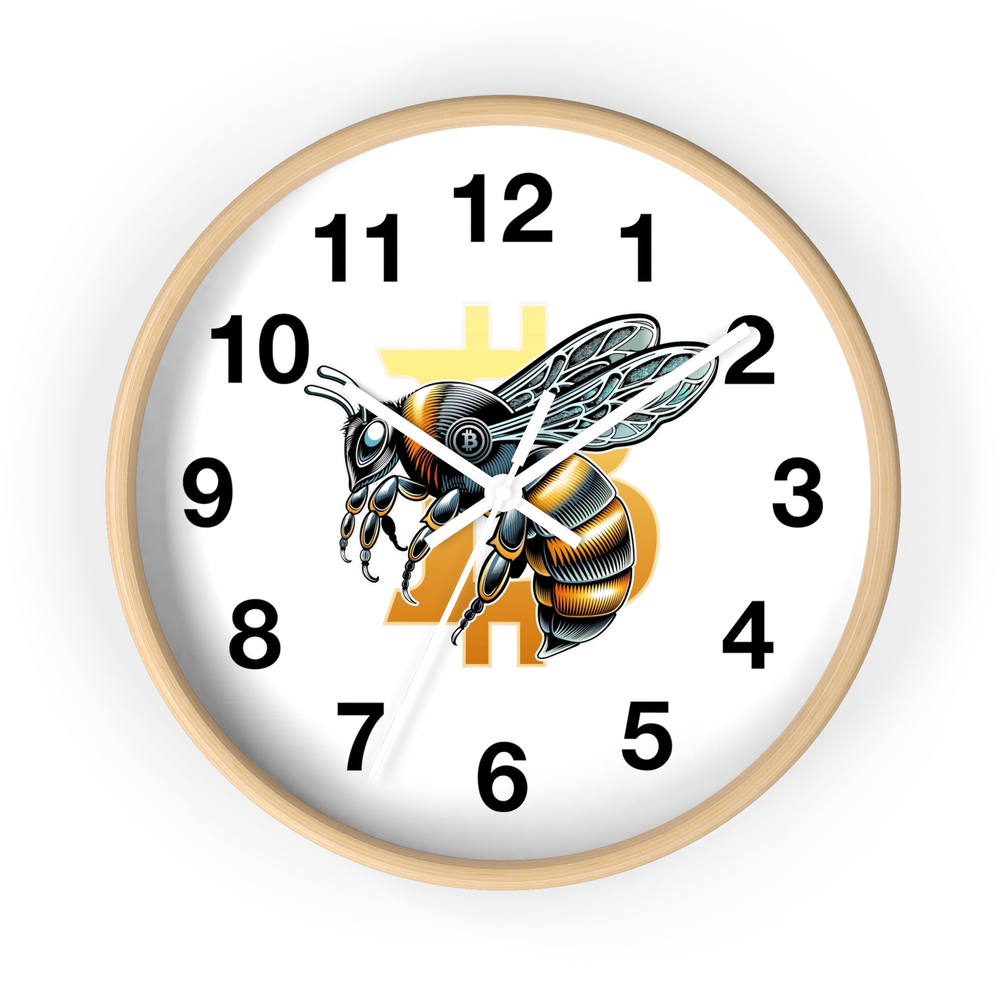 Bitcoin*Wasp Wall Clock — Decorative Clock for Home Office |Crypto Gift