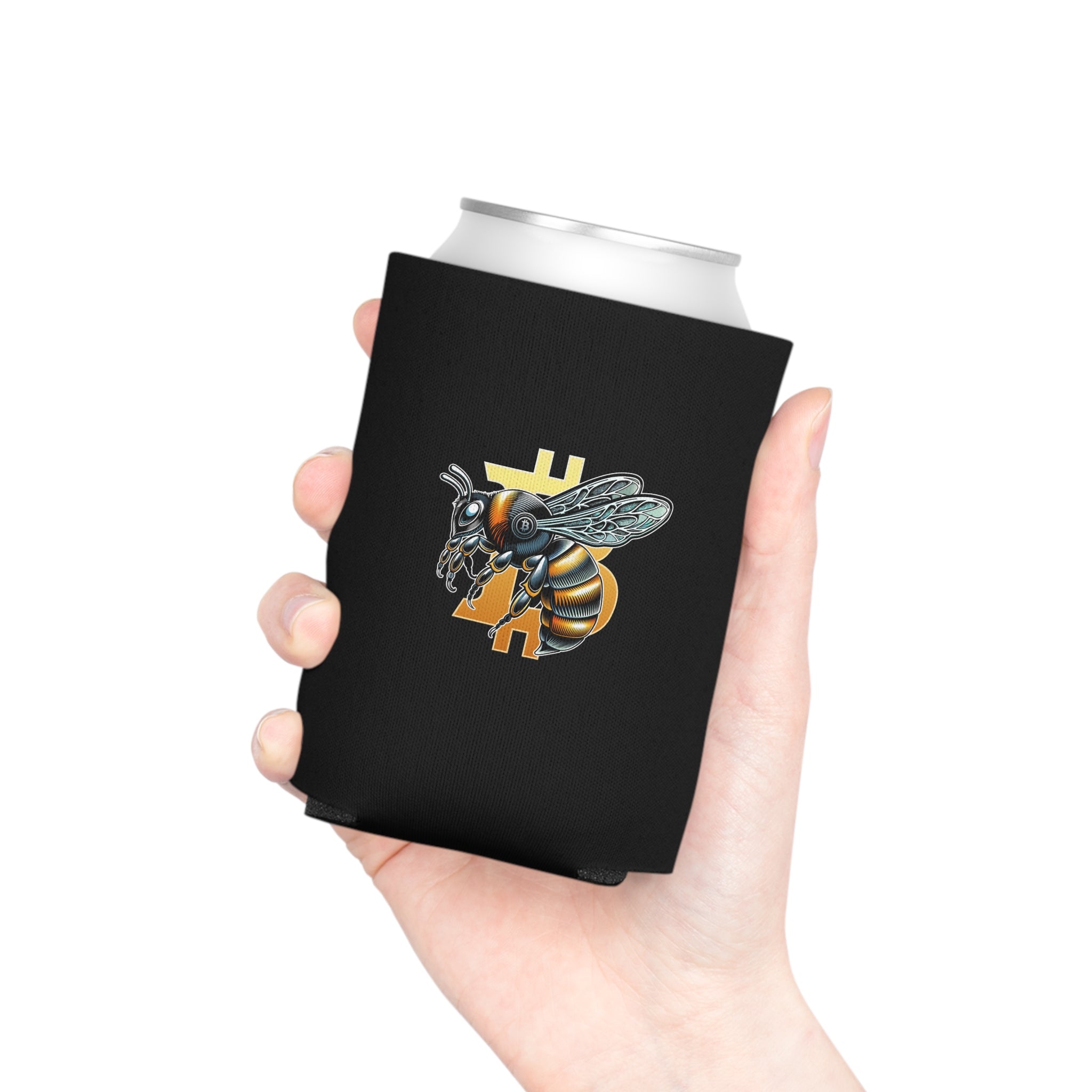 Bitcoin/Cypherhornet - Custom Logo Can Cooler | Black Insulated Foam Stubby Cooler | Crypto Gift 127