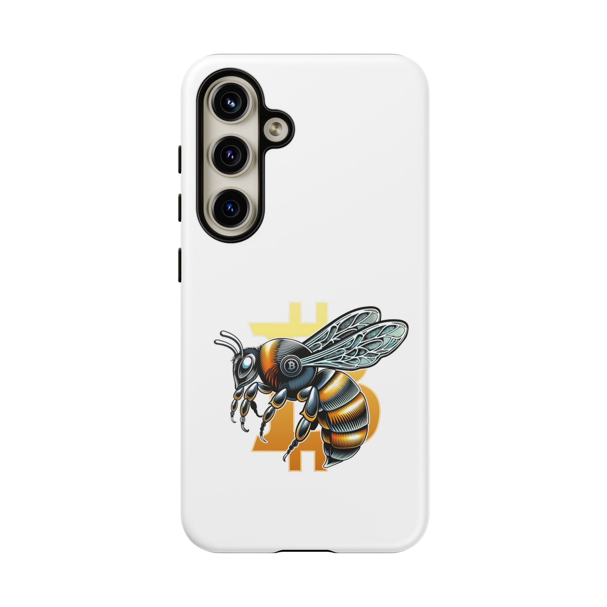 Bitcoin*Wasp Phone Case — Crypto Honeycomb Protective Tough Case | Crypto Gift