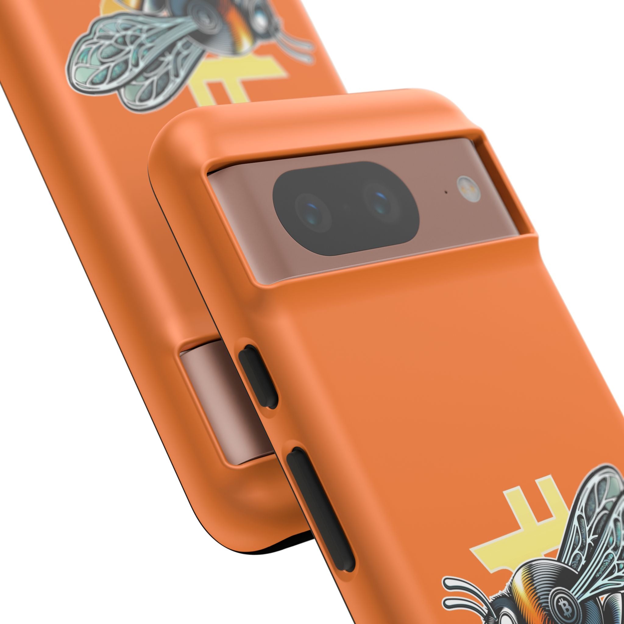 "CypherHornet-Bitcoin" Designer Phone Case - Bright Orange Protective Smartphone Cover | Crypto Gift