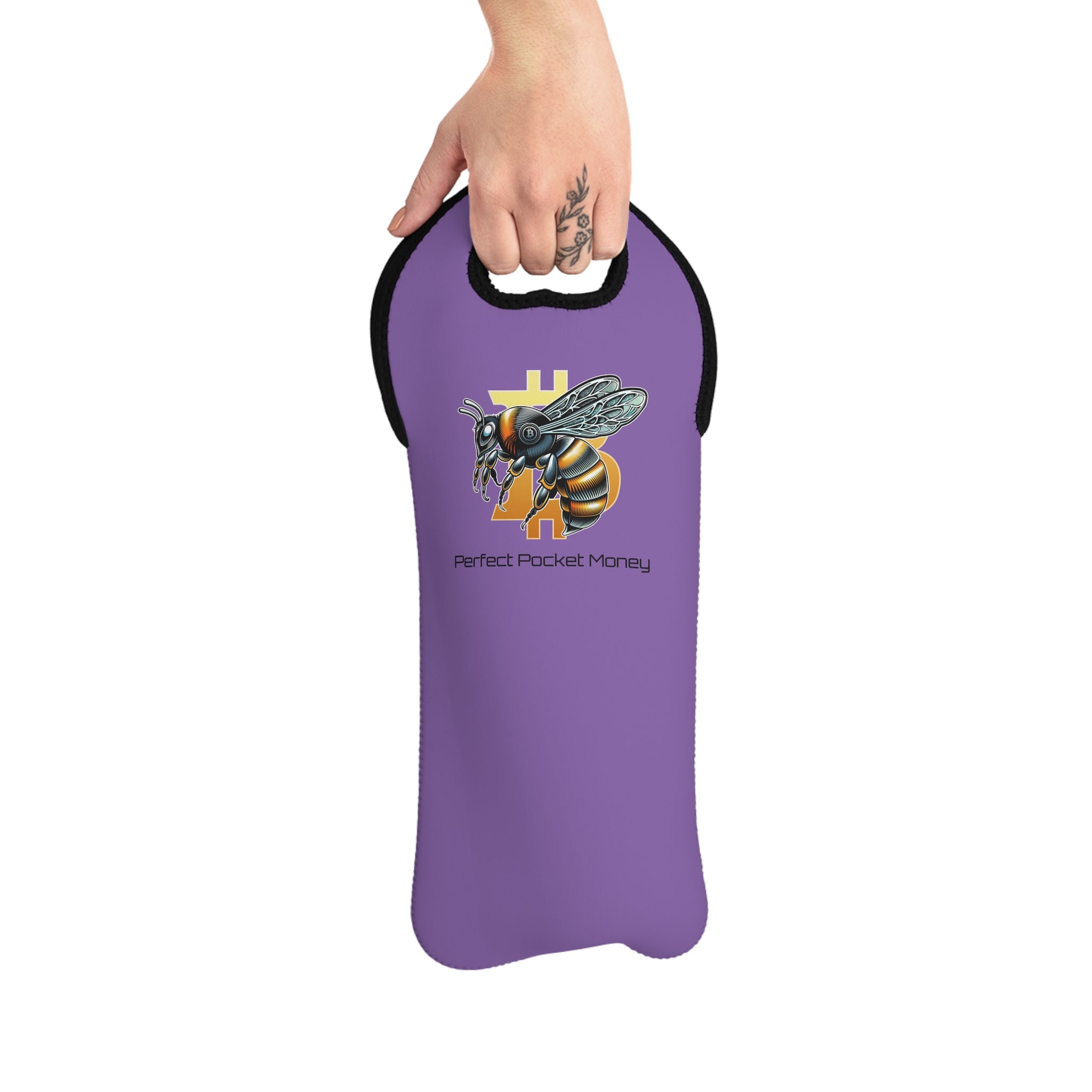 CypherHornet/Bitcoin Perfect Pocket Money -  Easy Transport Neoprene Wine Tote | Crypto Gift 133