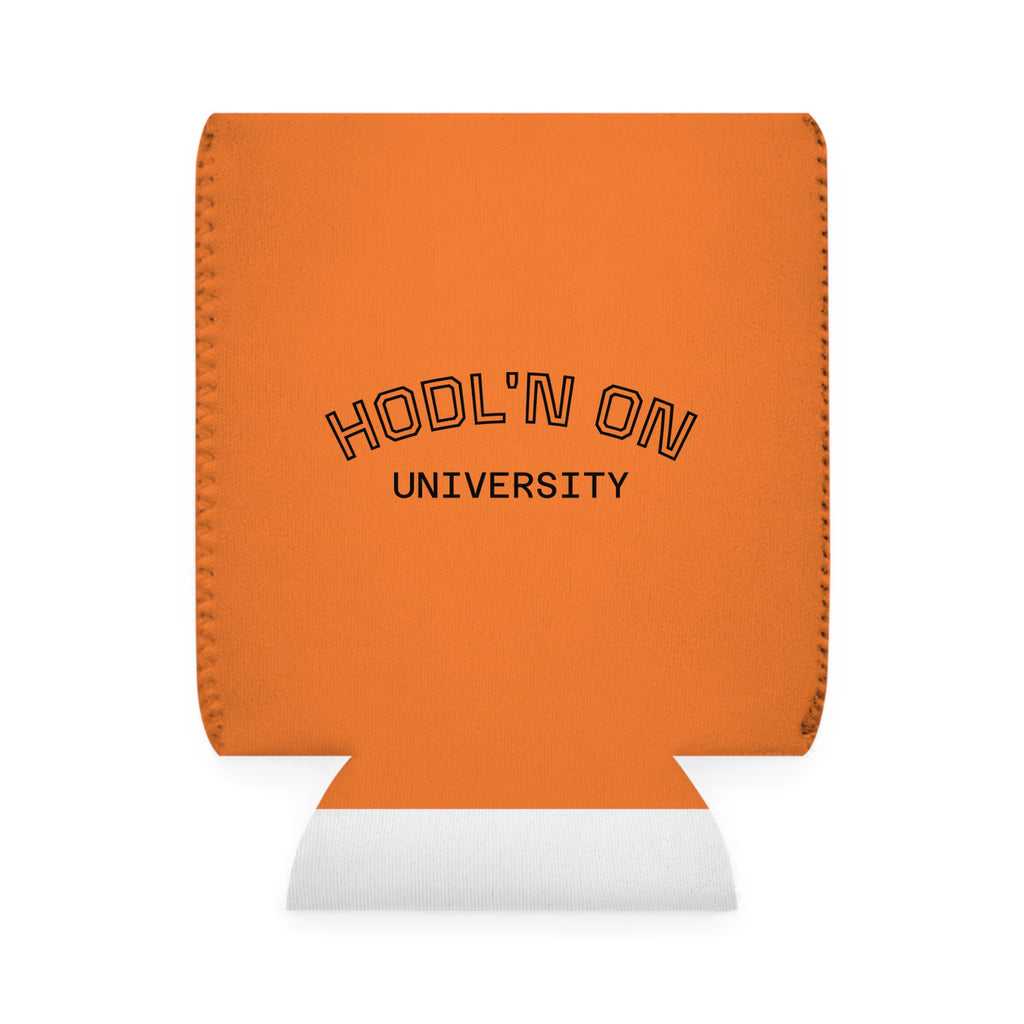 HODL'N ON University Can Cooler Sleeve — Orange Neoprene Beer Koozie