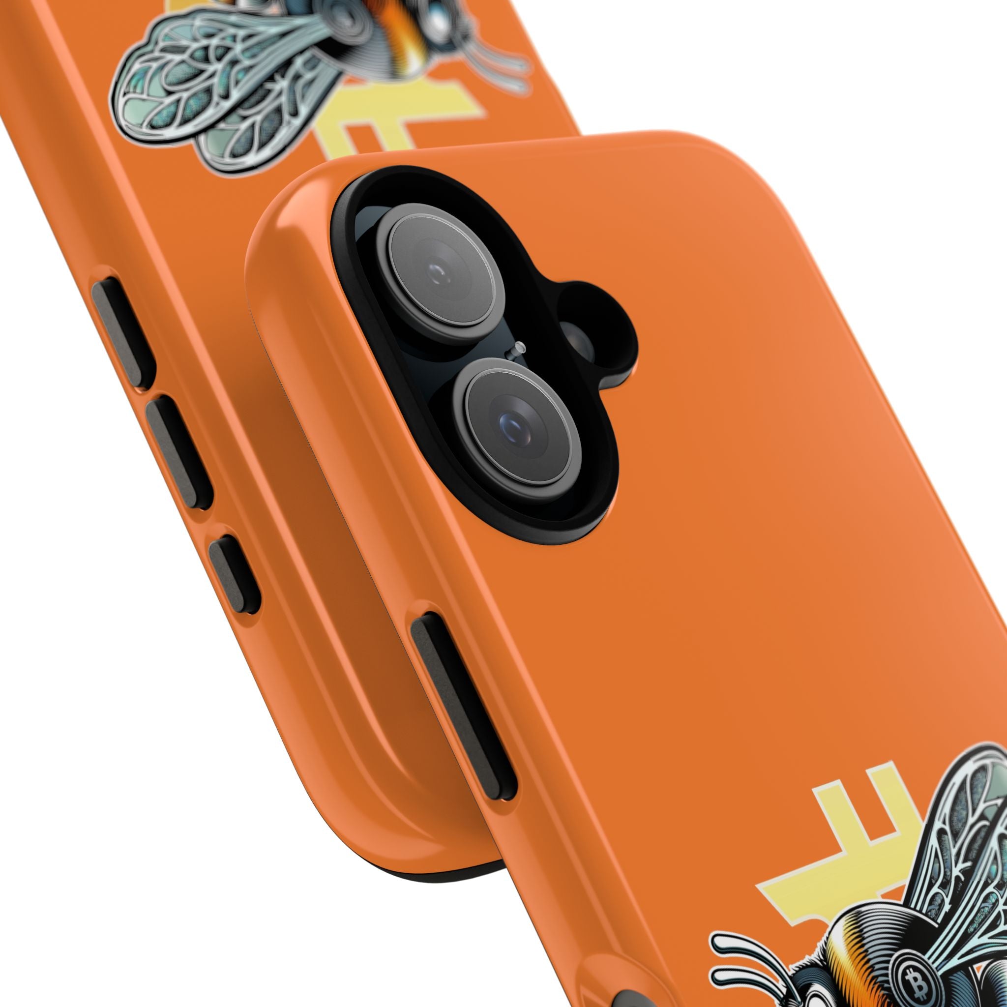 "CypherHornet-Bitcoin" Designer Phone Case - Bright Orange Protective Smartphone Cover | Crypto Gift