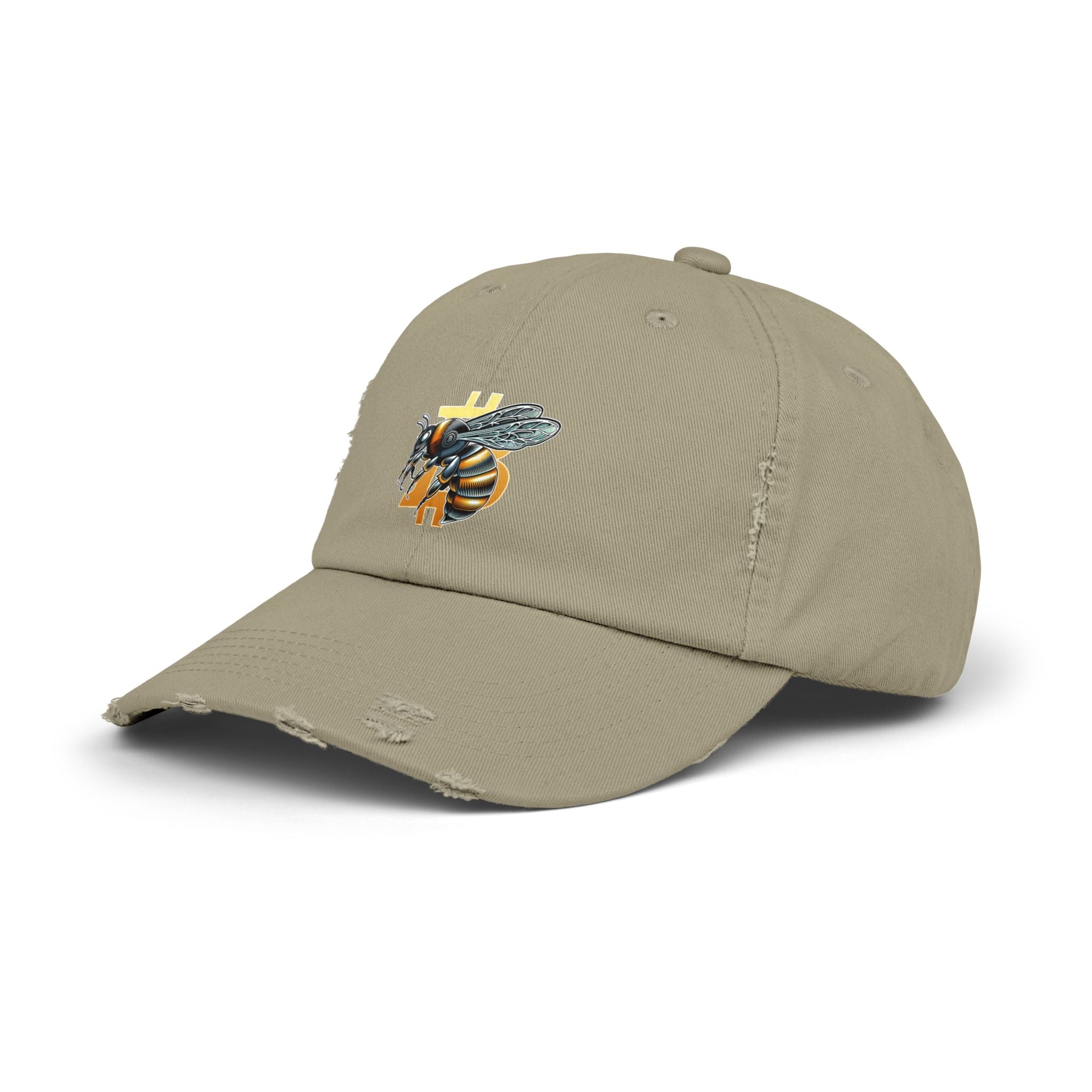 "CypherHornet-Bitcoin" Distressed Unisex Ball Cap |Crypto gift