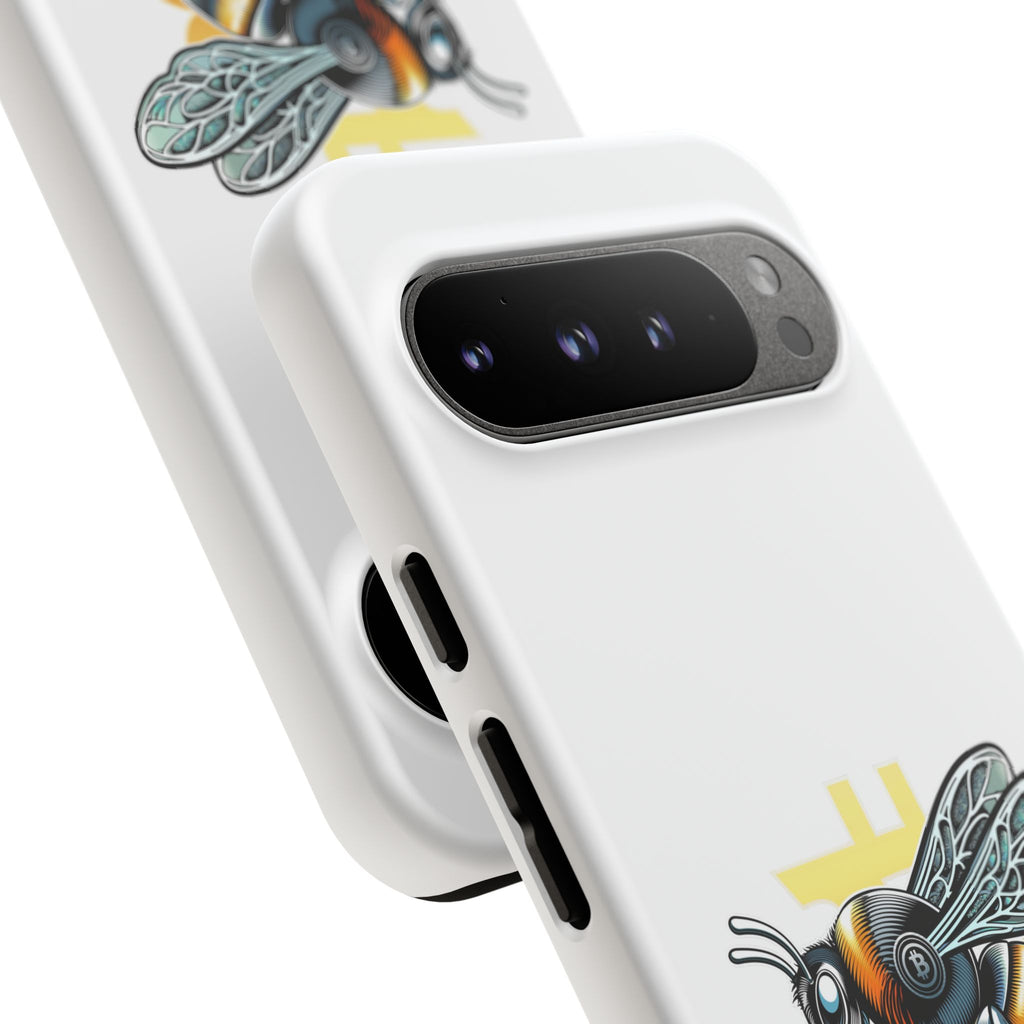 Bitcoin*Wasp Phone Case — Crypto Honeycomb Protective Tough Case | Crypto Gift