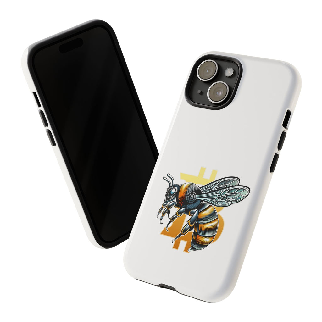 Bitcoin*Wasp Phone Case — Crypto Honeycomb Protective Tough Case | Crypto Gift