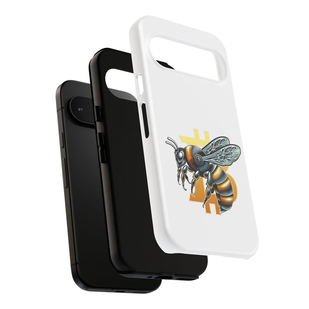 Bitcoin*Wasp Phone Case — Crypto Honeycomb Protective Tough Case | Crypto Gift