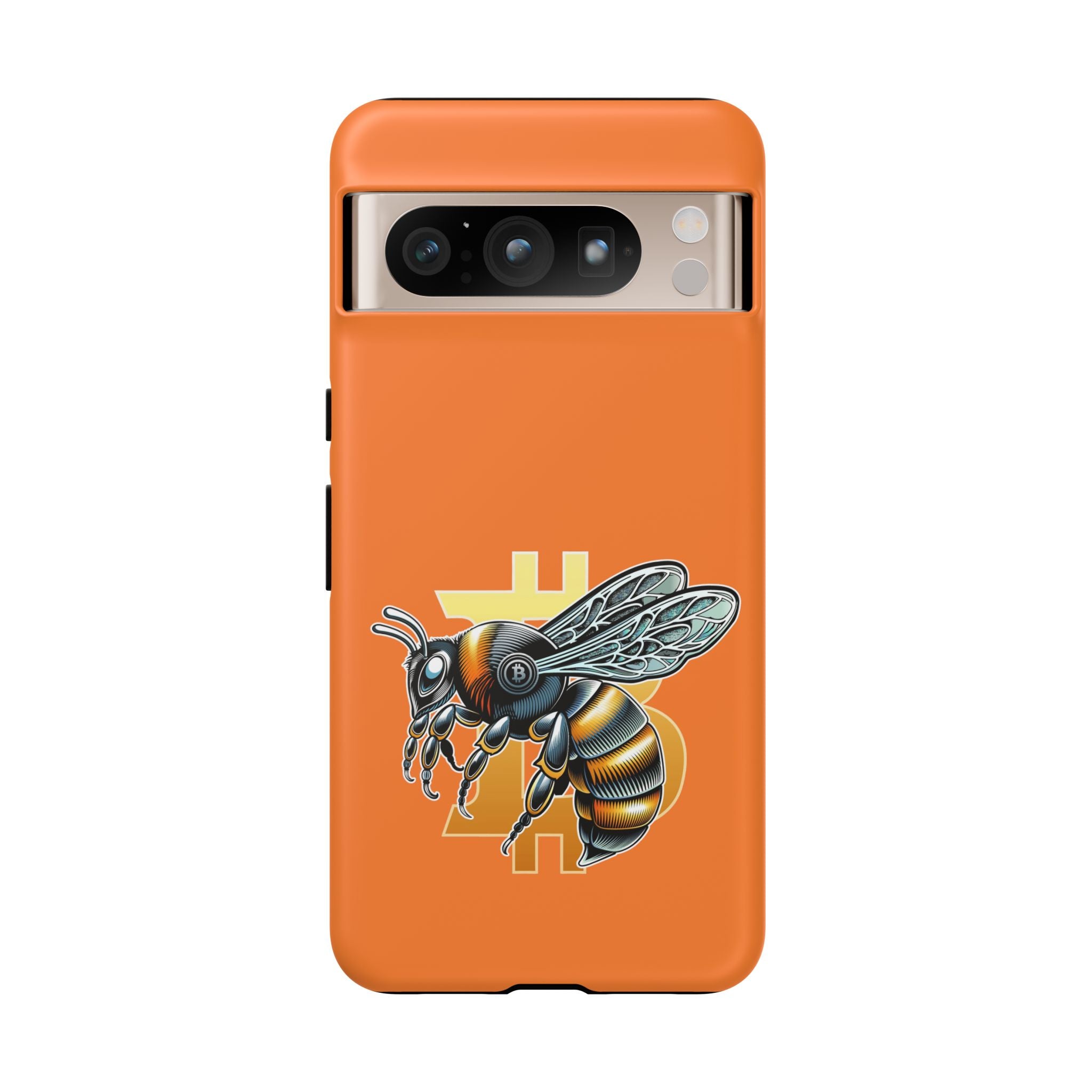 "CypherHornet-Bitcoin" Designer Phone Case - Bright Orange Protective Smartphone Cover | Crypto Gift
