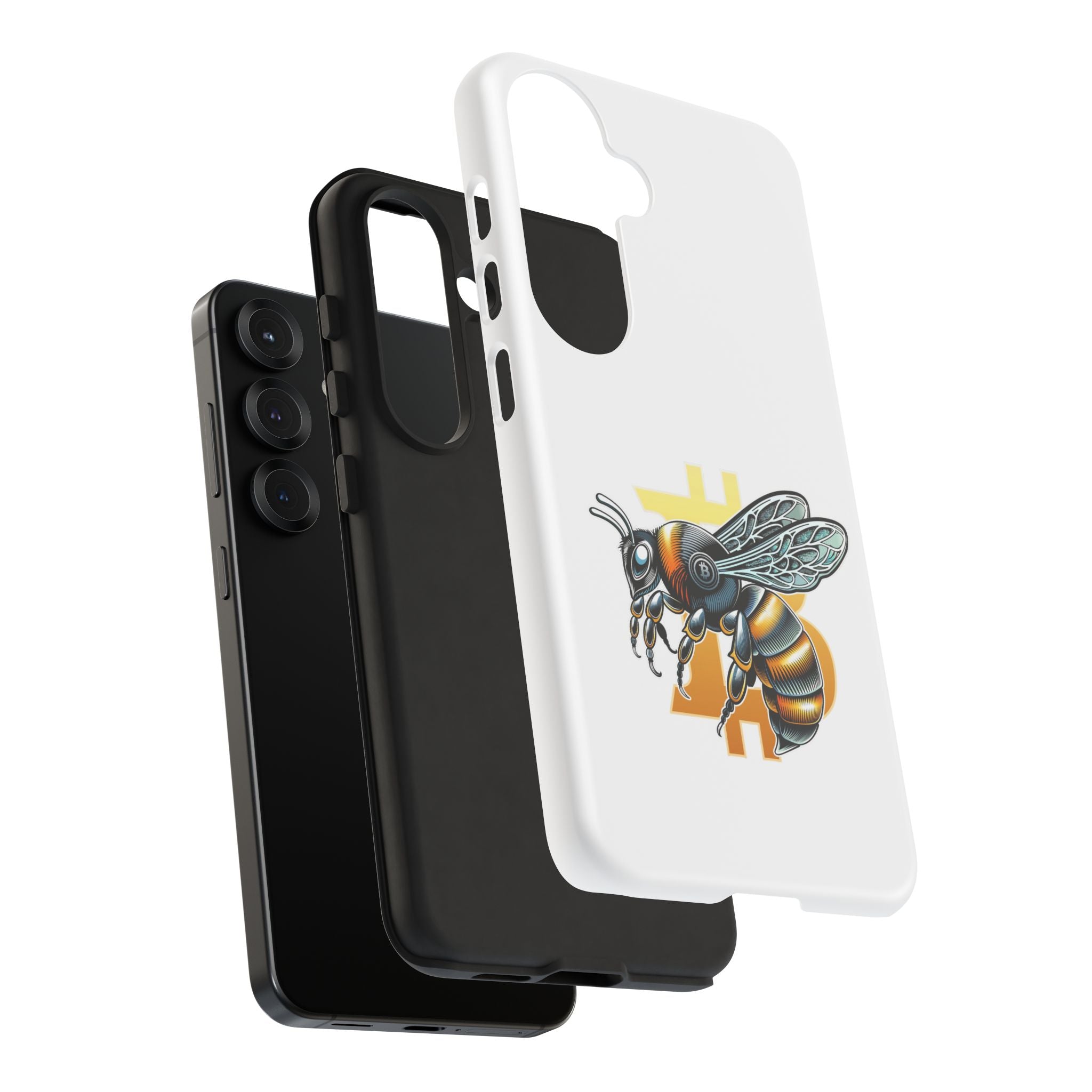 Bitcoin*Wasp Phone Case — Crypto Honeycomb Protective Tough Case | Crypto Gift