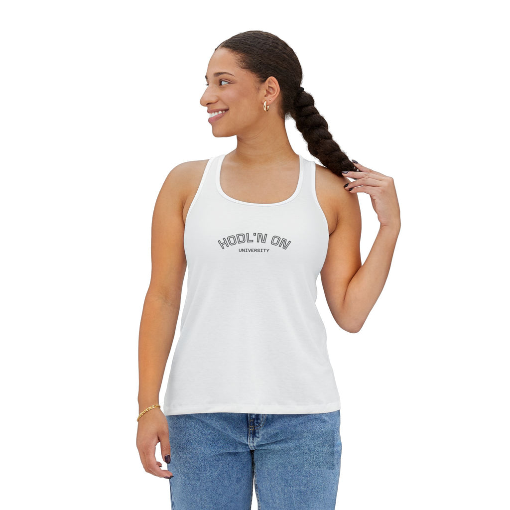 "HODL'N On" Cryptocurrency Women's Tank Top – Crypto Investor Graphic Tank
