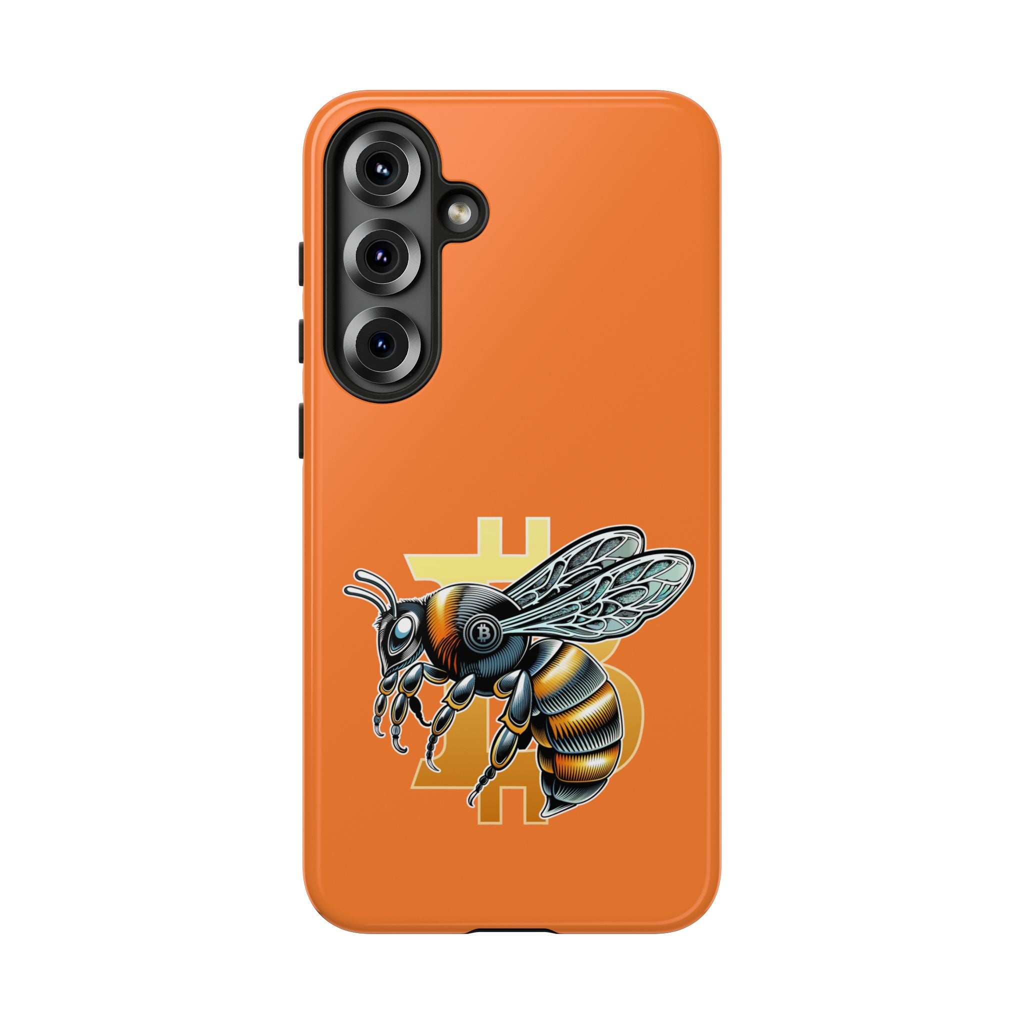 "CypherHornet-Bitcoin" Designer Phone Case - Bright Orange Protective Smartphone Cover | Crypto Gift