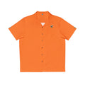 Bitcoin/CypherHornet - Embroidered Discrete Logo - Orange Hawaian Style Shirt – Men's Casual Resort or BBQ Shirt | Crypto Gift 6