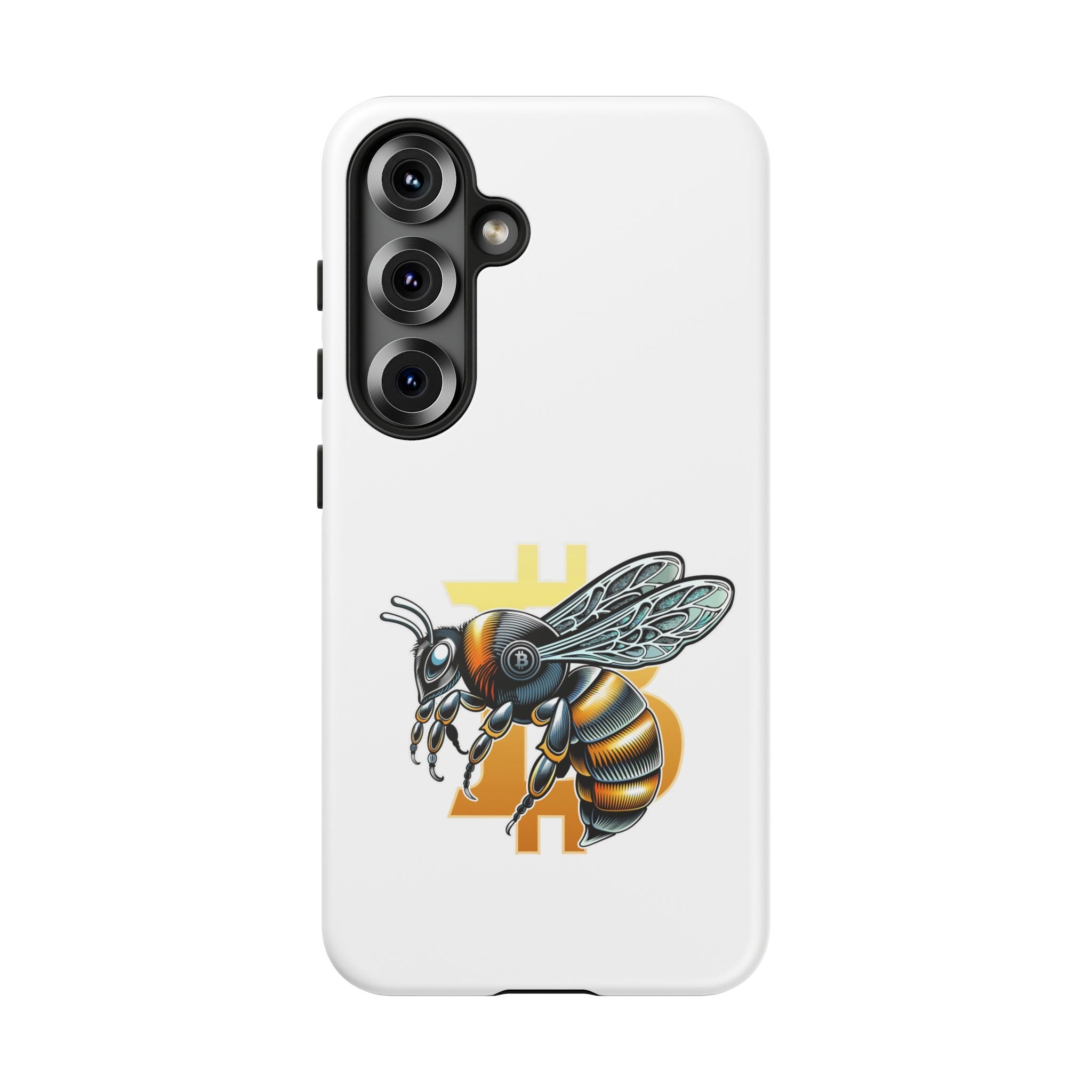 Bitcoin*Wasp Phone Case — Crypto Honeycomb Protective Tough Case | Crypto Gift