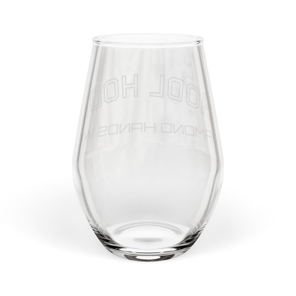 HODL HODL * DIAMOND HANDS  |  Stemless Wine Glass - Vintage Campus Design, 11.75 oz  | Crypto Gift 245