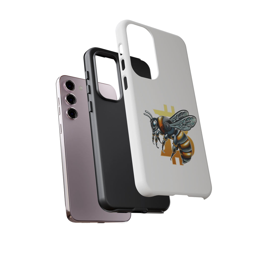 Bitcoin*Wasp Phone Case — Crypto Honeycomb Protective Tough Case | Crypto Gift