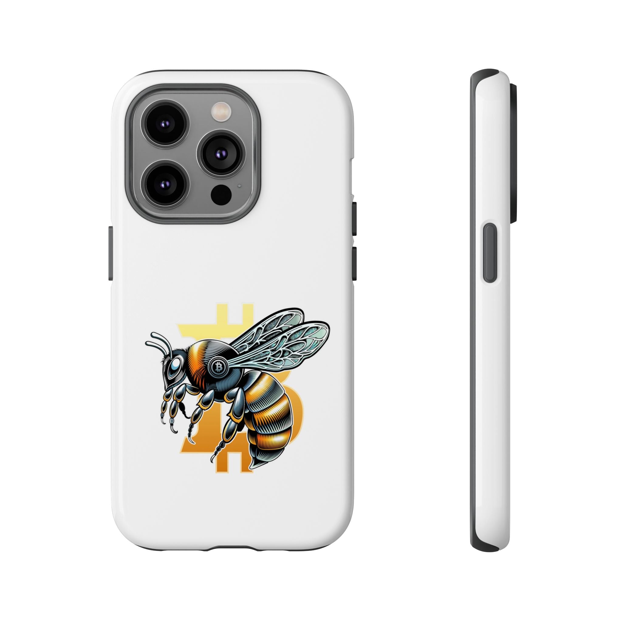 Bitcoin*Wasp Phone Case — Crypto Honeycomb Protective Tough Case | Crypto Gift