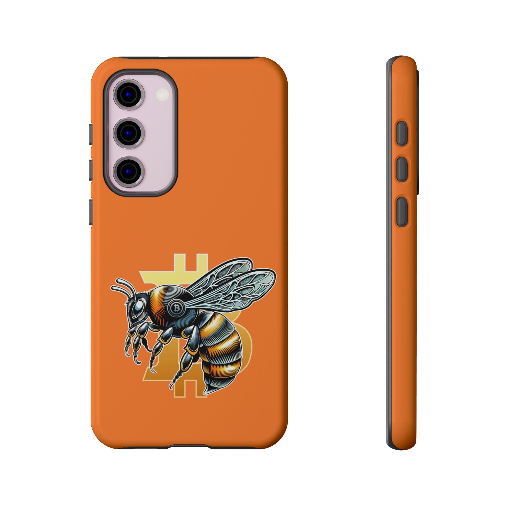 Bitcoin*Wasp Designer Phone Case - Bright Orange Protective Smartphone Cover | Crypto Gift