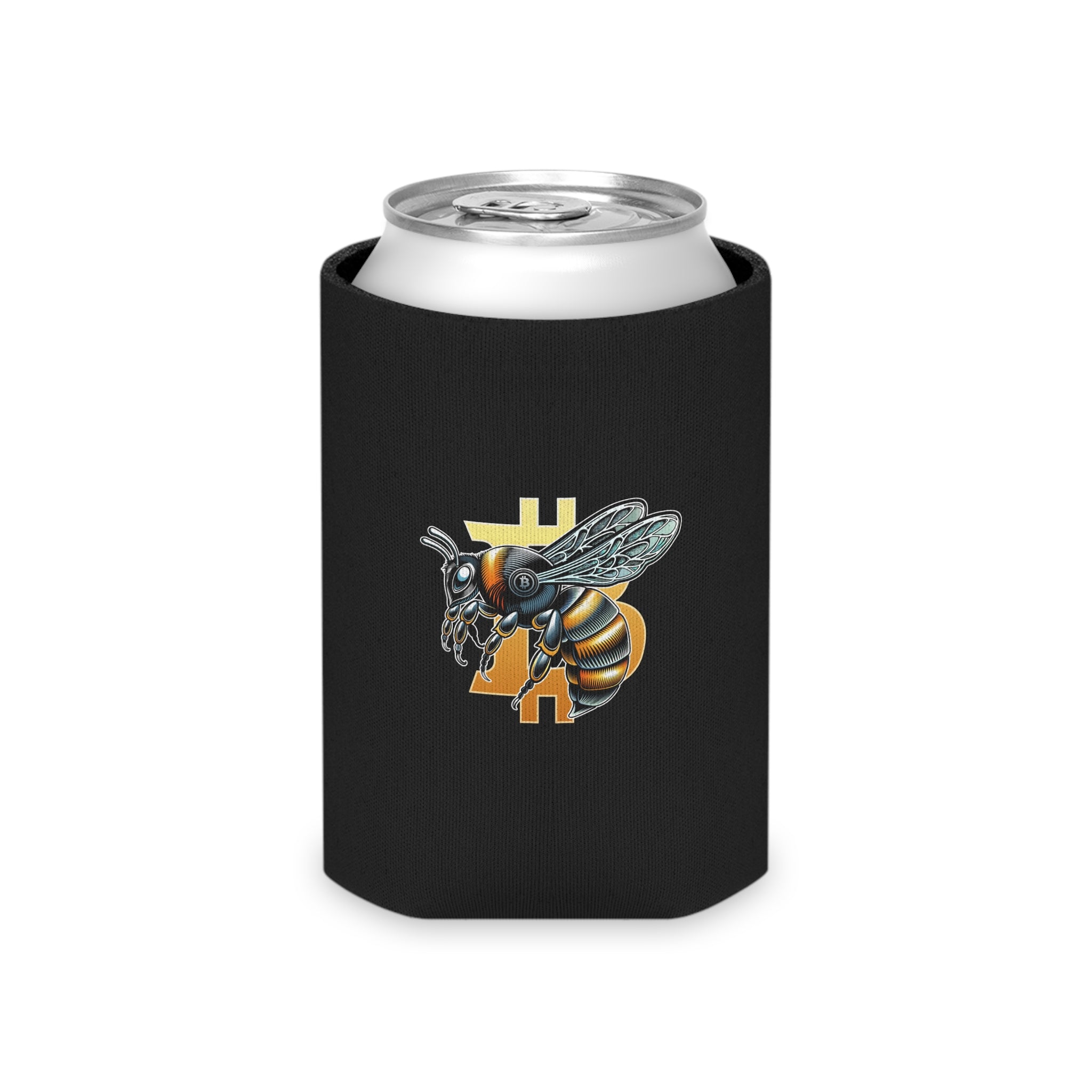 Bitcoin/Cypherhornet - Custom Logo Can Cooler | Black Insulated Foam Stubby Cooler | Crypto Gift 127