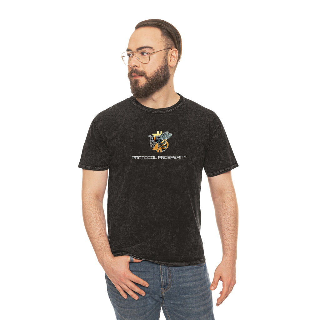 CypherHornet/Bitcoin Protocol Prosperity Mineral Wash T-Shirt - Easy Wear | Crypto Gift