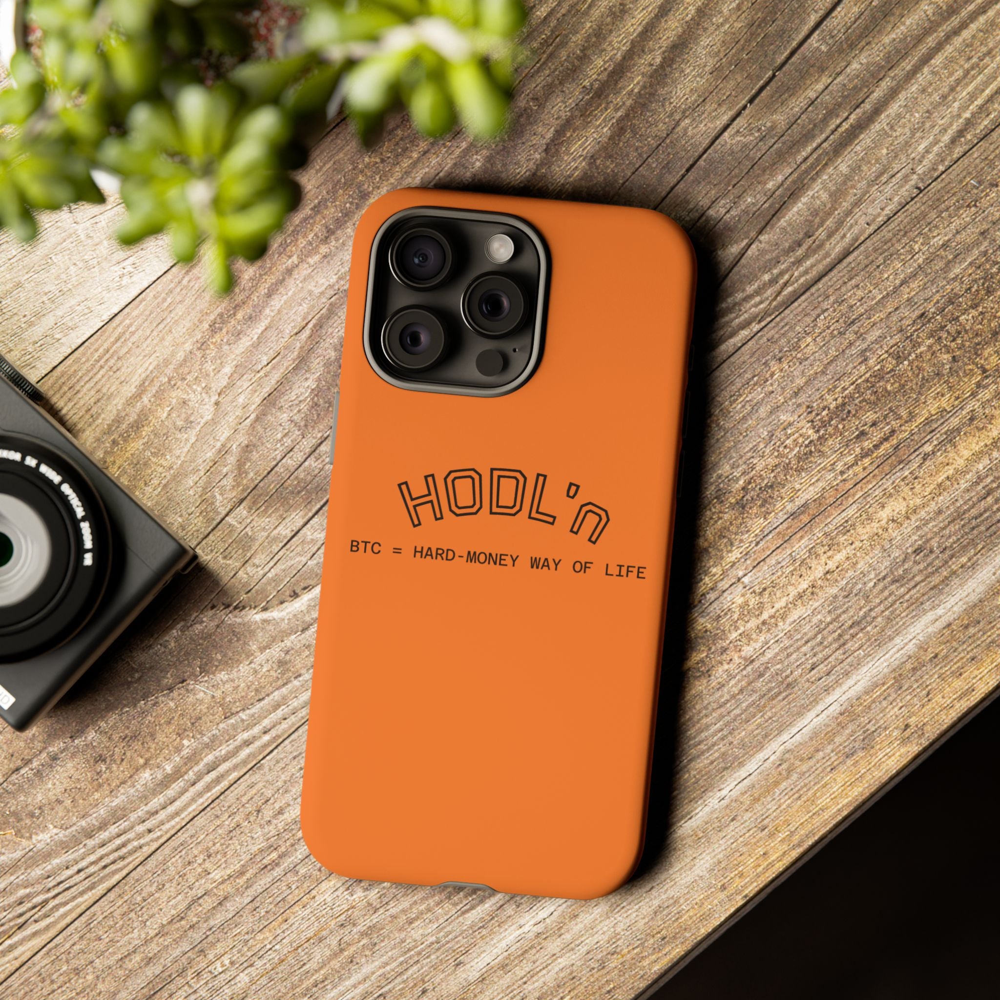 HODL HODL  BTC = HARD-MONEY WAY OF LIFE"  Bitcoin Orange Tough Phone Case | Crypto Gift